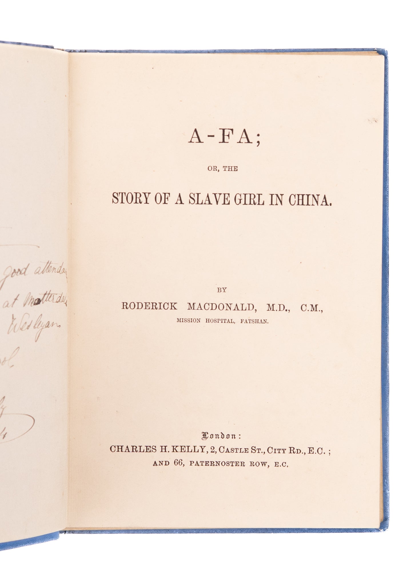 1887 CHINESE SLAVERY. The Story of a Slave Girl in China. Rare Missionary Work.