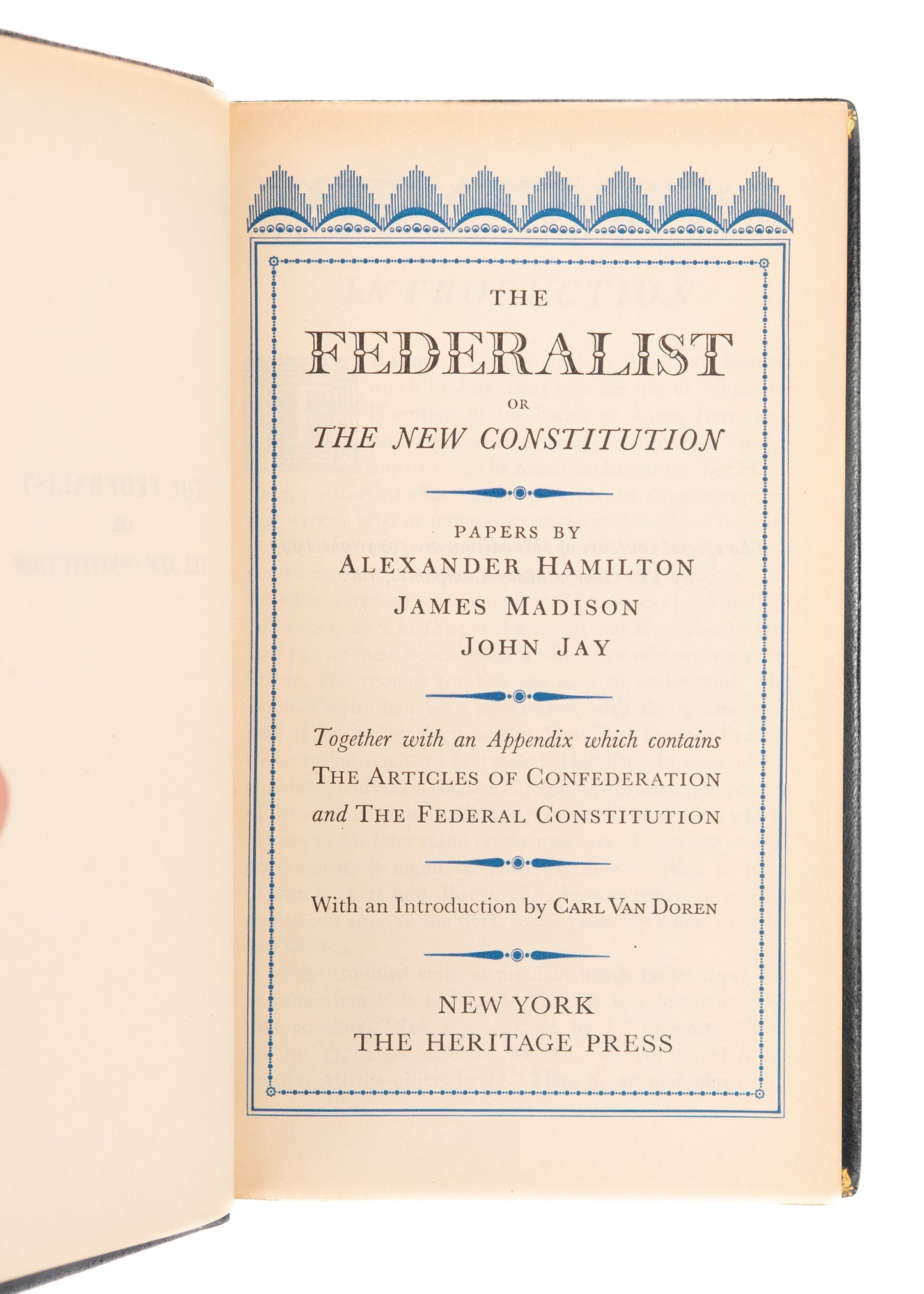 1945 FEDERALIST PAPERS. Bennett Book Studios Binding "Give Me Liberty or Give Me Death!"