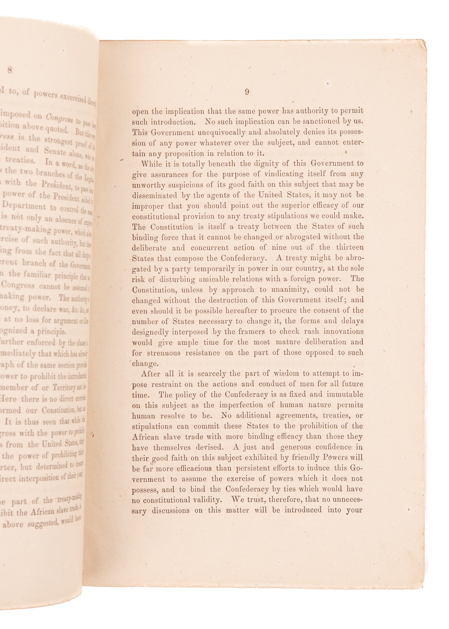 1863 JUDAH P. BENJAMIN. Rare "Jewish" Confederate Plot to Preserve Southern Slavery.