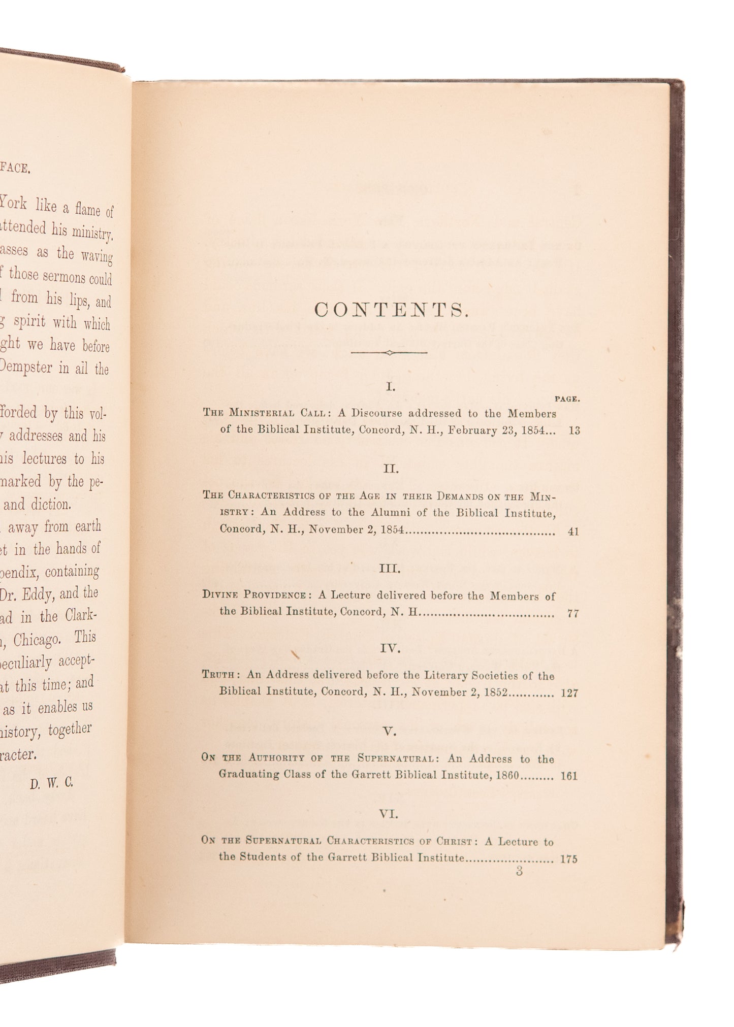 1864 JOHN DEMPSTER. Methodist on Ministry in the West, Role of Supernatural in Gospel, etc.,