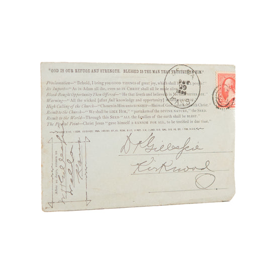 1896 MILLENNIAL DAWN. Rare Advertising Envelope for Millennial Dawn - Watch Tower.