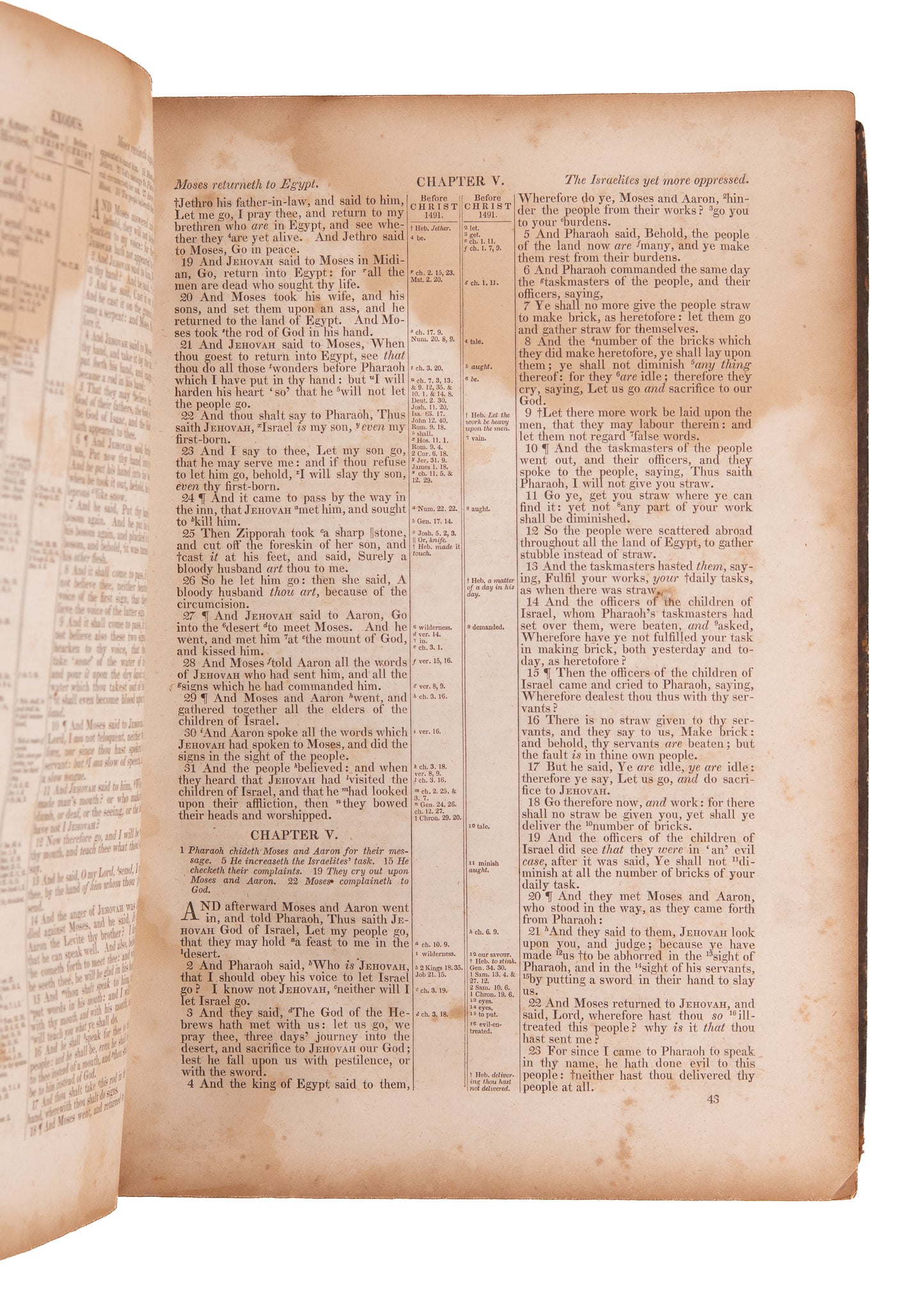 1842 BERNARD BAPTIST BIBLE. The Baptist Translation the Led to the Formation of the American Bible Union.