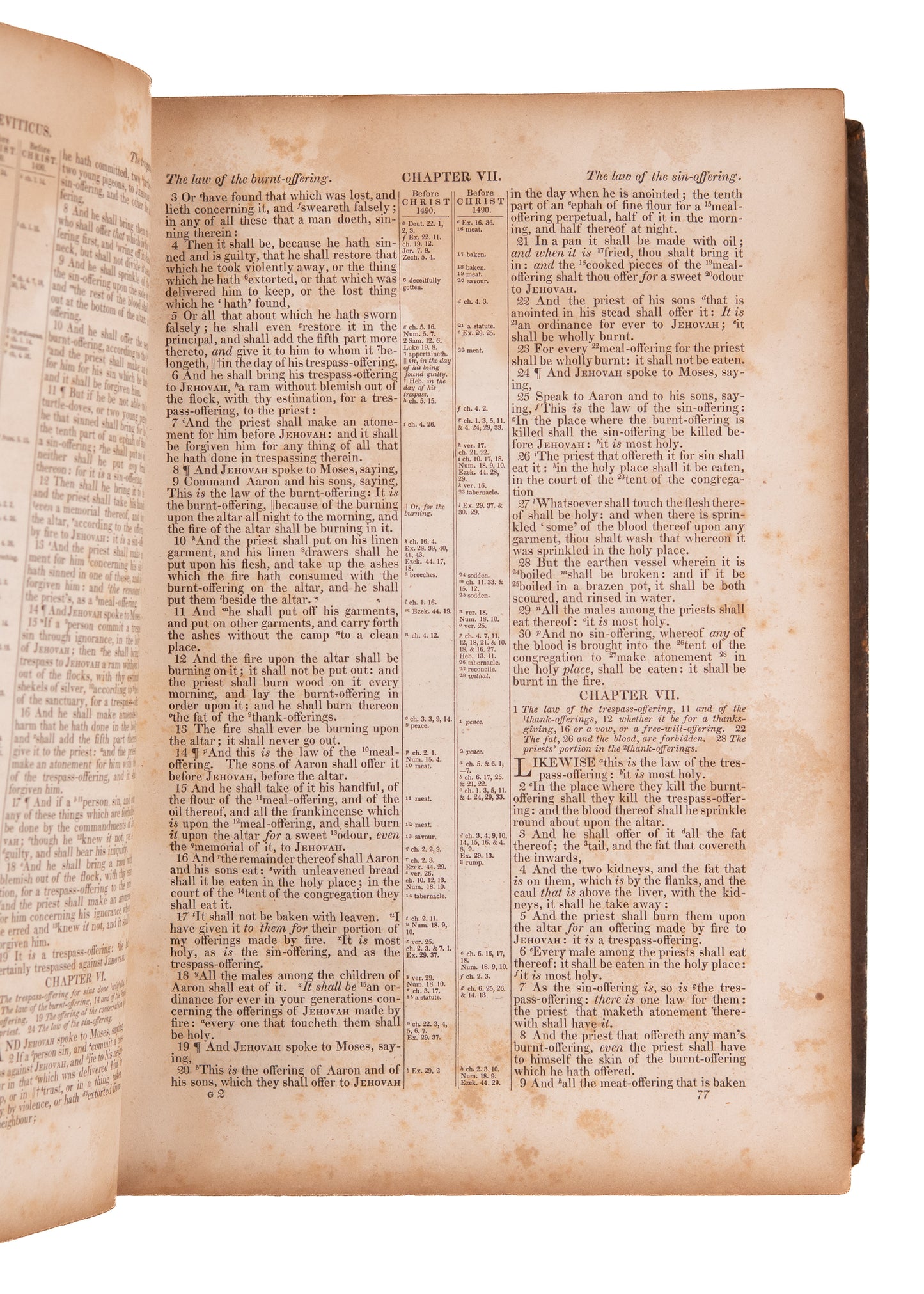 1842 BERNARD BAPTIST BIBLE. The Baptist Translation the Led to the Formation of the American Bible Union.