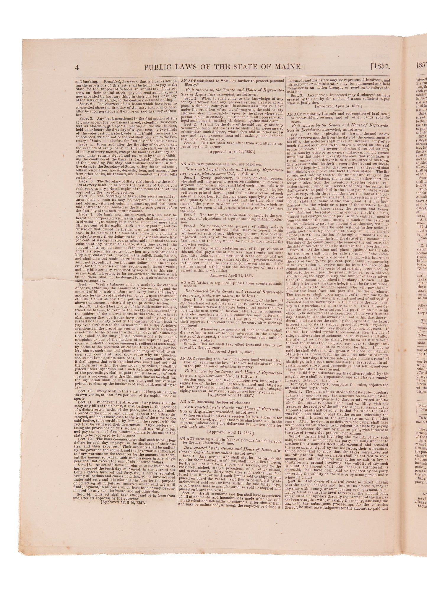 1857 DRED SCOTT. State of Maine Defies Supreme Court and Grants Freedom All Slaves. Rare.