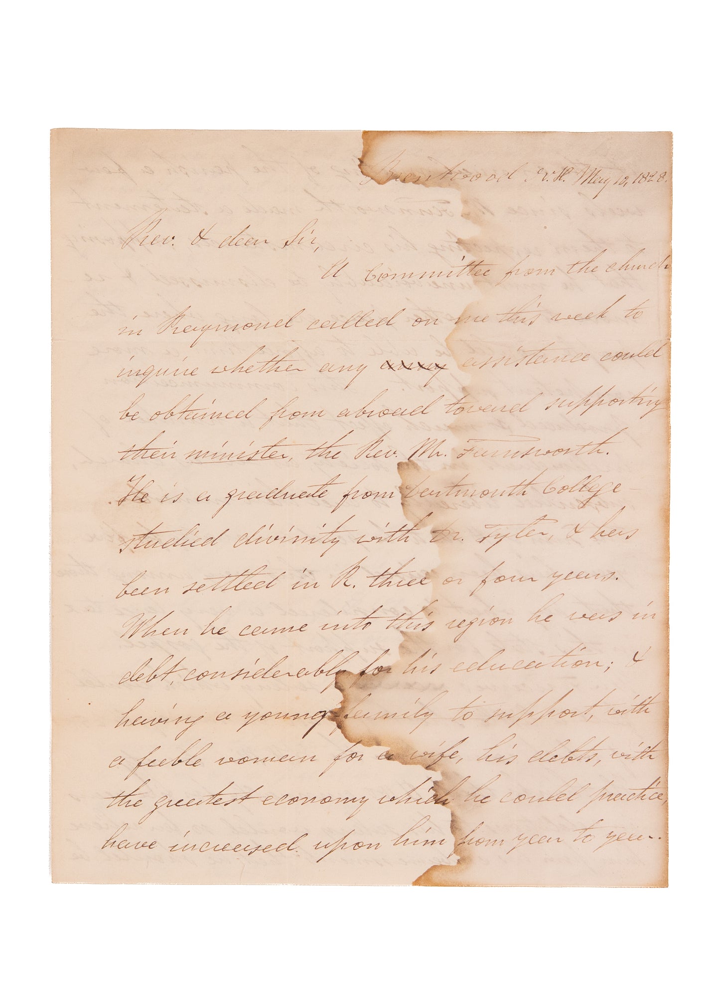 1806-1849 WILLIAM JENKS. Group of Correspondence, Including Important American Tract Society Circular.