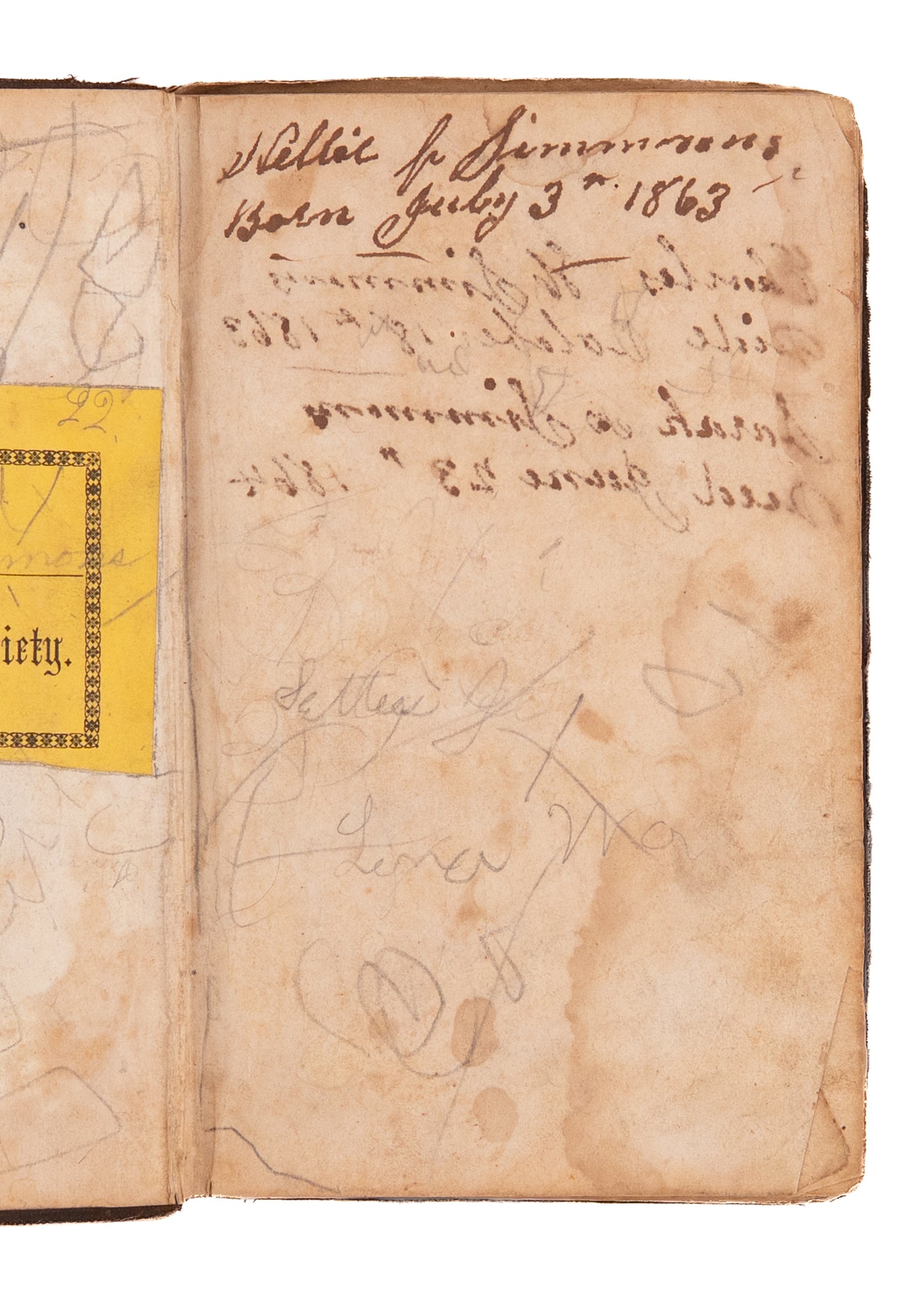 1863 CIVIL WAR NEW TESTAMENT. New-Bedford Bible Society Presented to New Father. He Died Months Later.