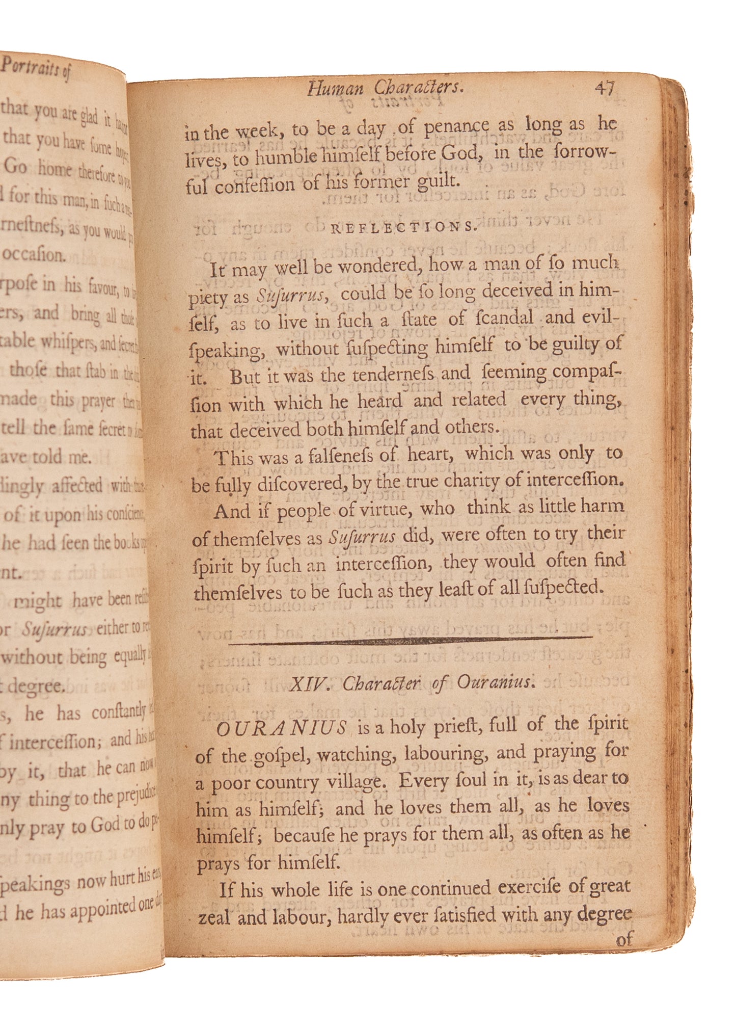 1790 DAVID SIMPSON. Portraits of Human Characters - Early Work on Personality Types and Sin.
