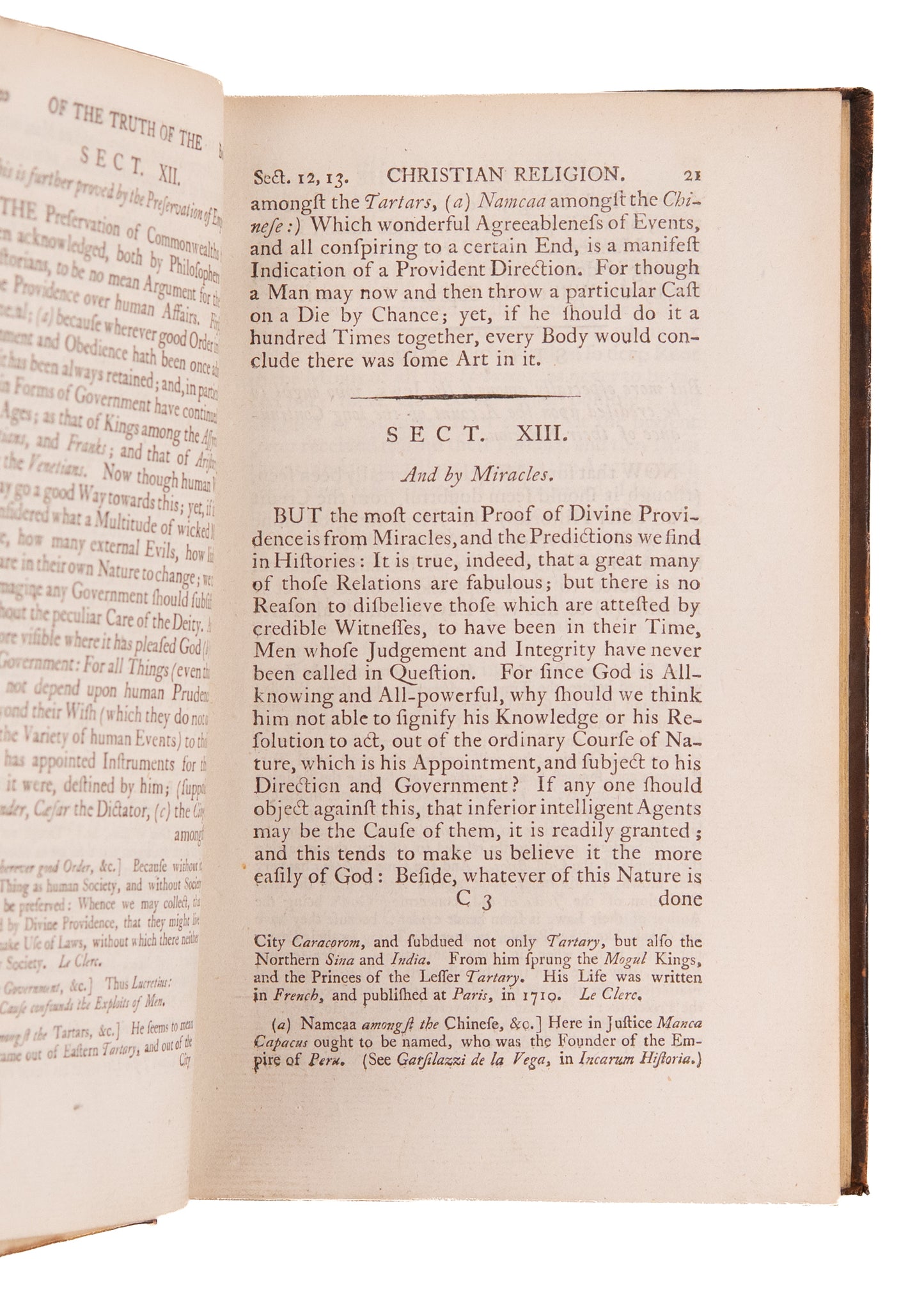 1793 HUGO GROTIUS. The Truth of the Christian Religion in Six Books. Apologetics in Fine Tree Calf