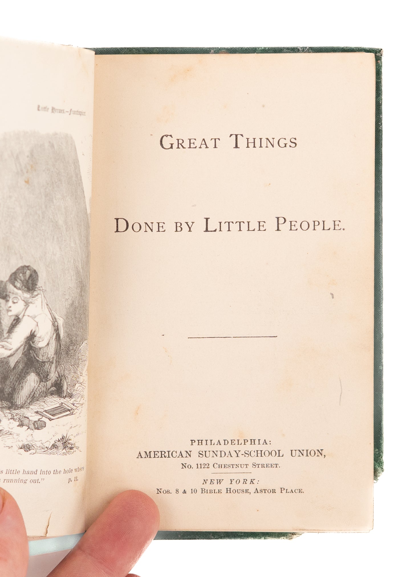 1850 AMERICAN SUNDAY SCHOOL UNION. Six Matching Volumes of Juvenile Piety & Devotion.