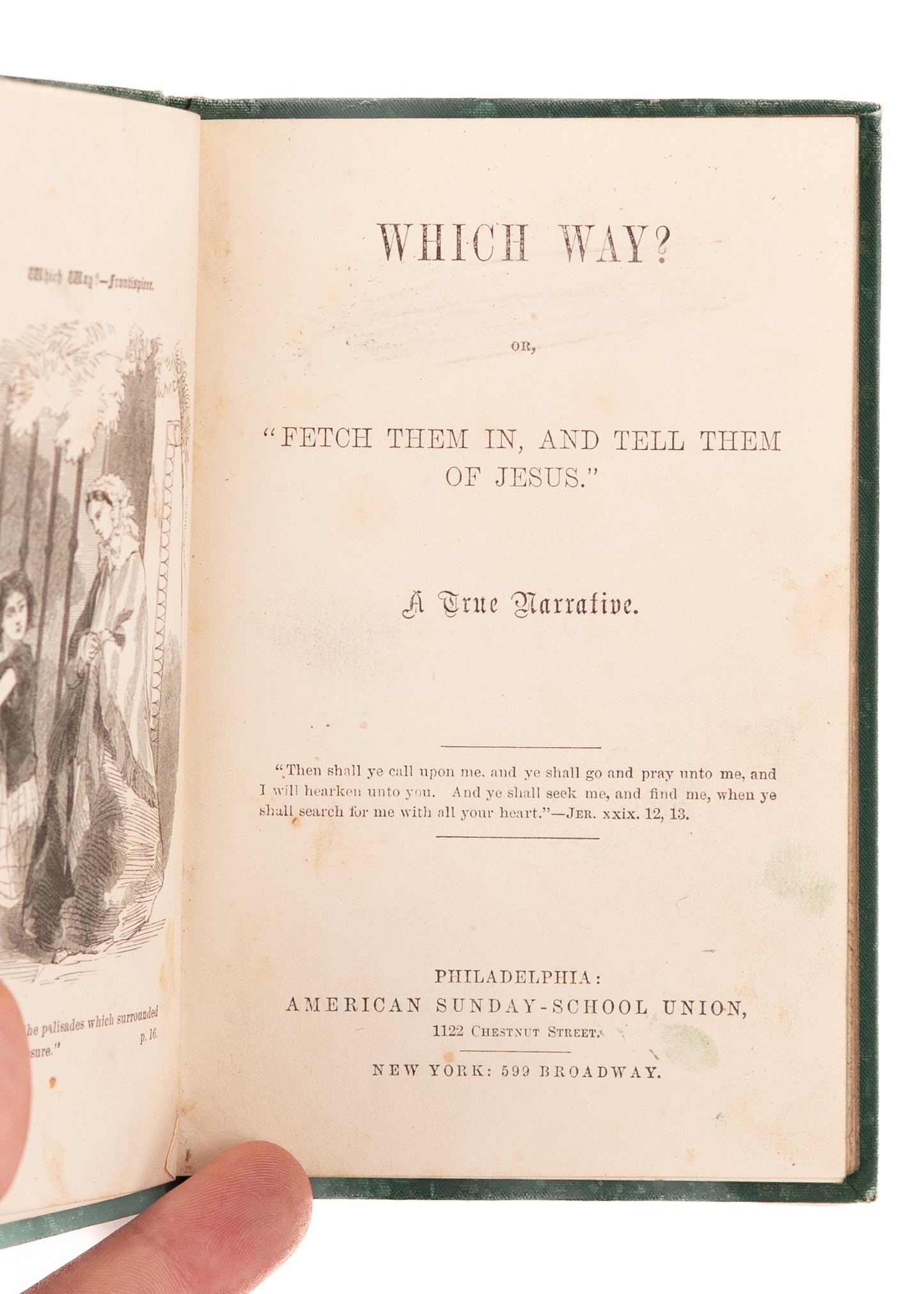 1850 AMERICAN SUNDAY SCHOOL UNION. Six Matching Volumes of Juvenile Piety & Devotion.