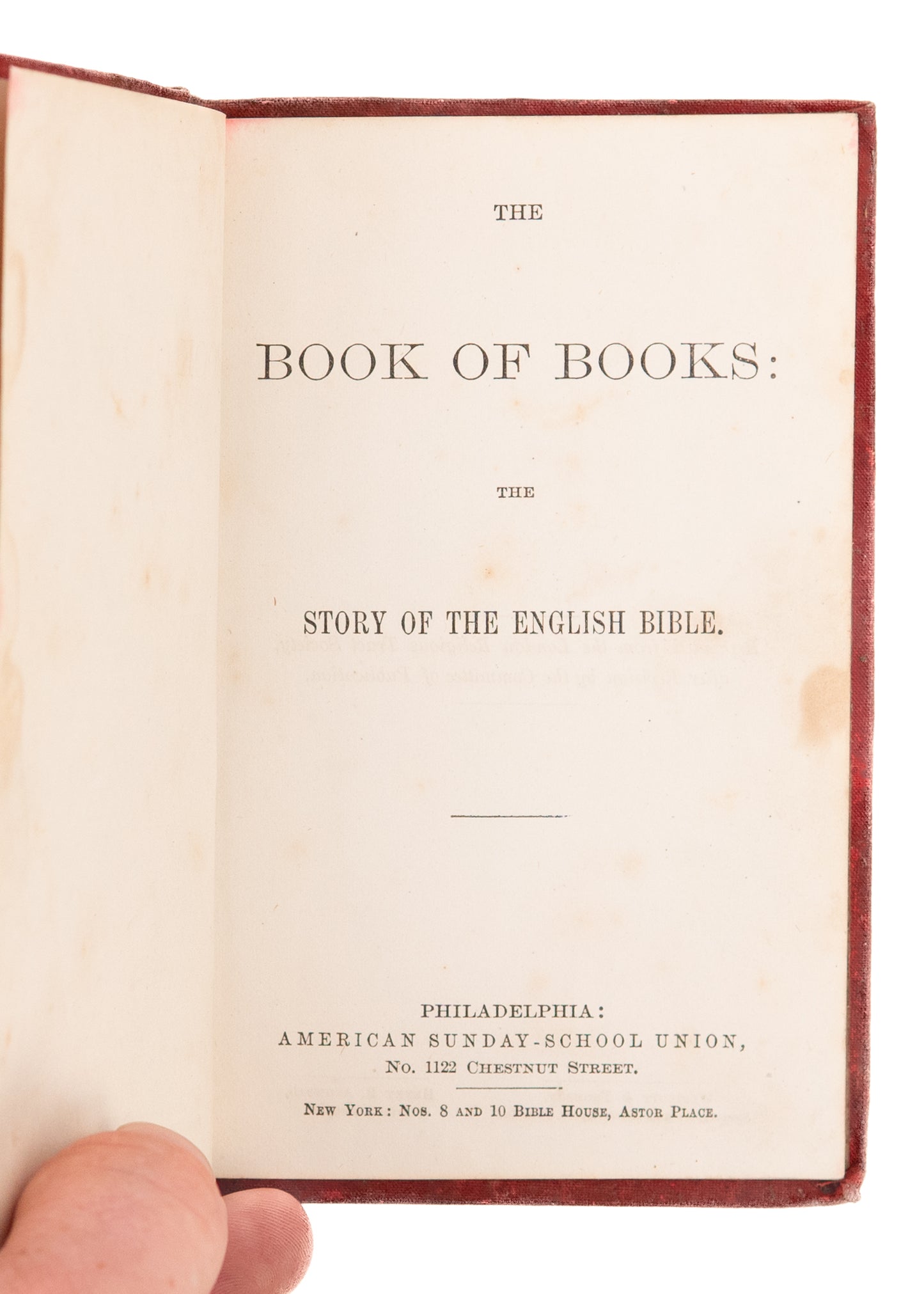 1850 AMERICAN SUNDAY SCHOOL UNION. Nine Rare Titles on Scripture, Juvenile Biography, Child Piety, &c.