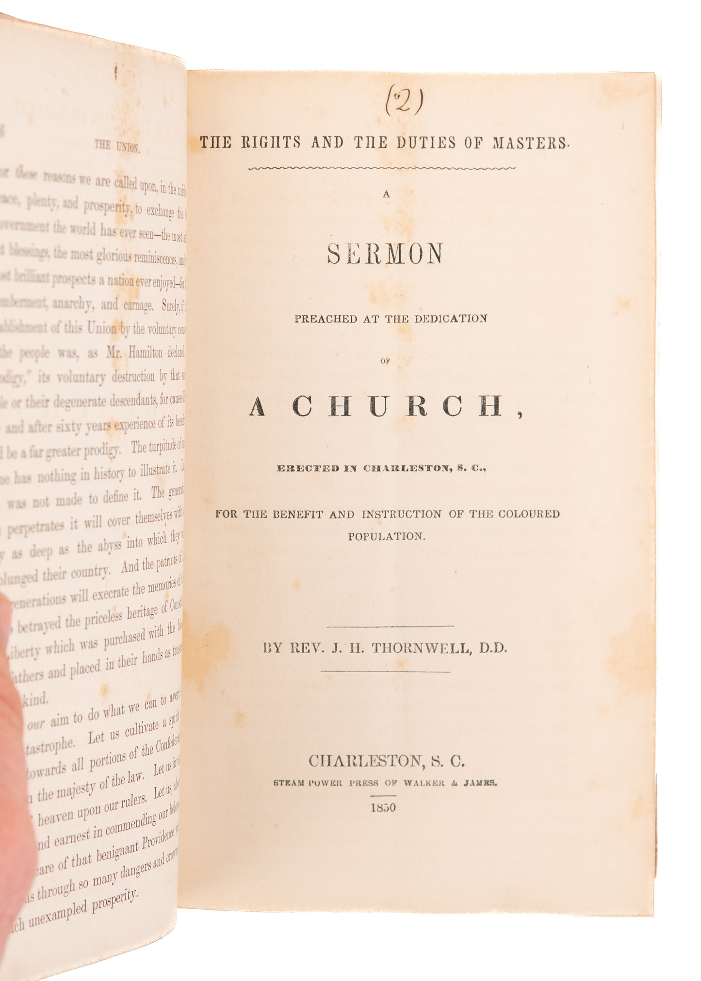 1847 CHRISTIANIZING SLAVES. On the Religious Instruction of Negroes & 25 Others. Fine Sammelband.