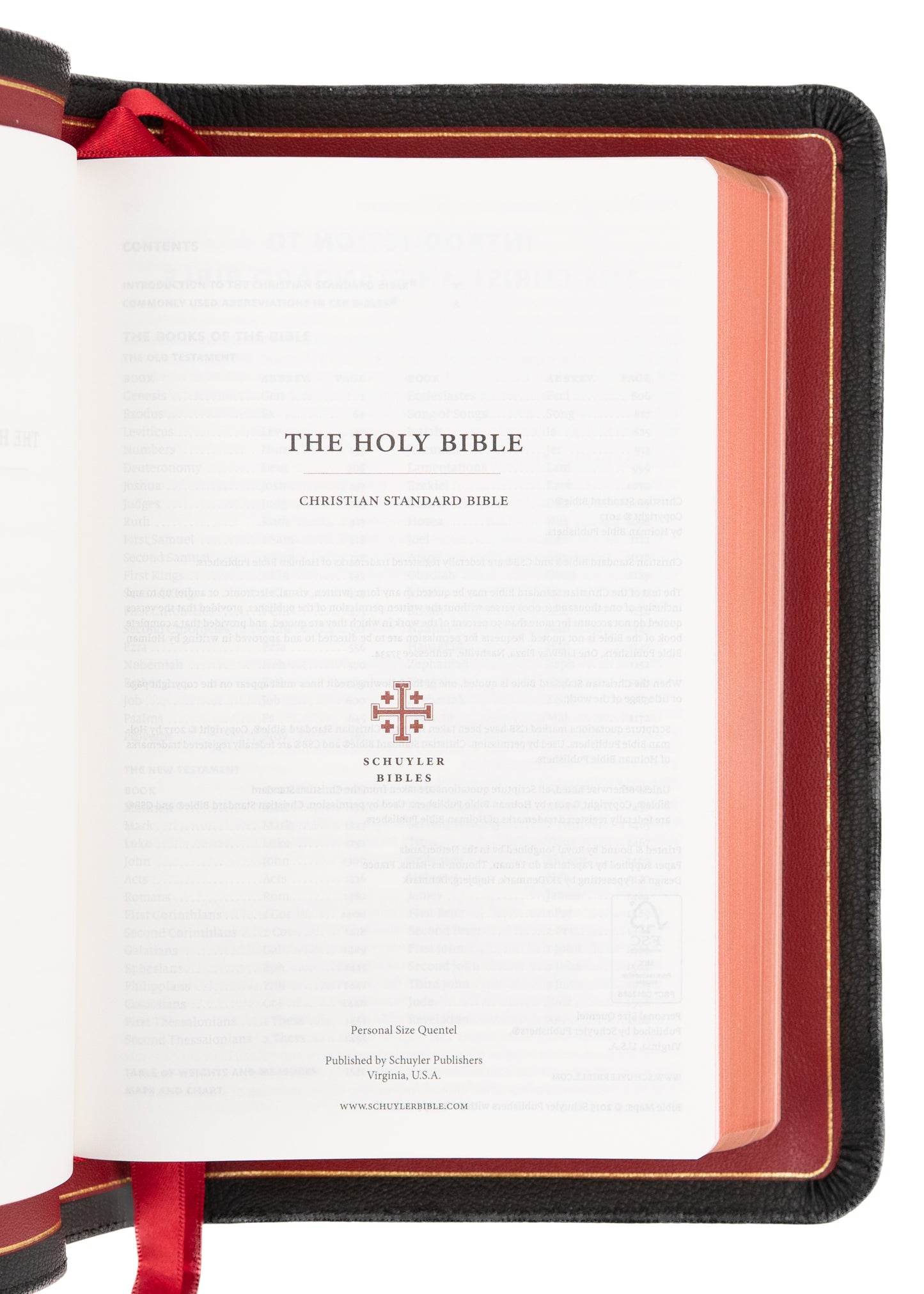 THE HOLY BIBLE. Schuyler Goatskin Christian Standard Bible. Yapp Edge.