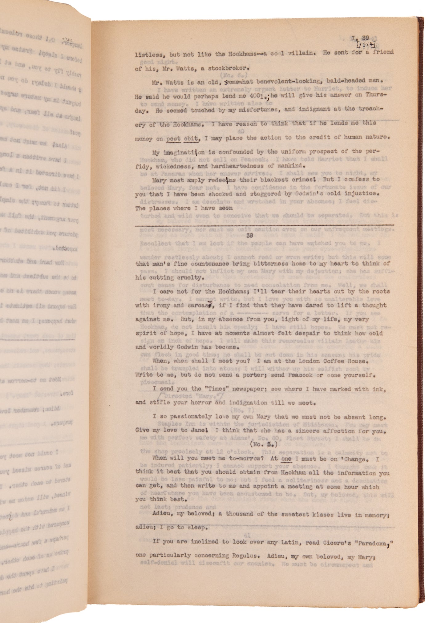 1882 MARY SHELLEY & PERCY SHELLEY. A Unique Typescript of the Dowden-Wise MSs - Frankenstein, Lord Byron, & More.