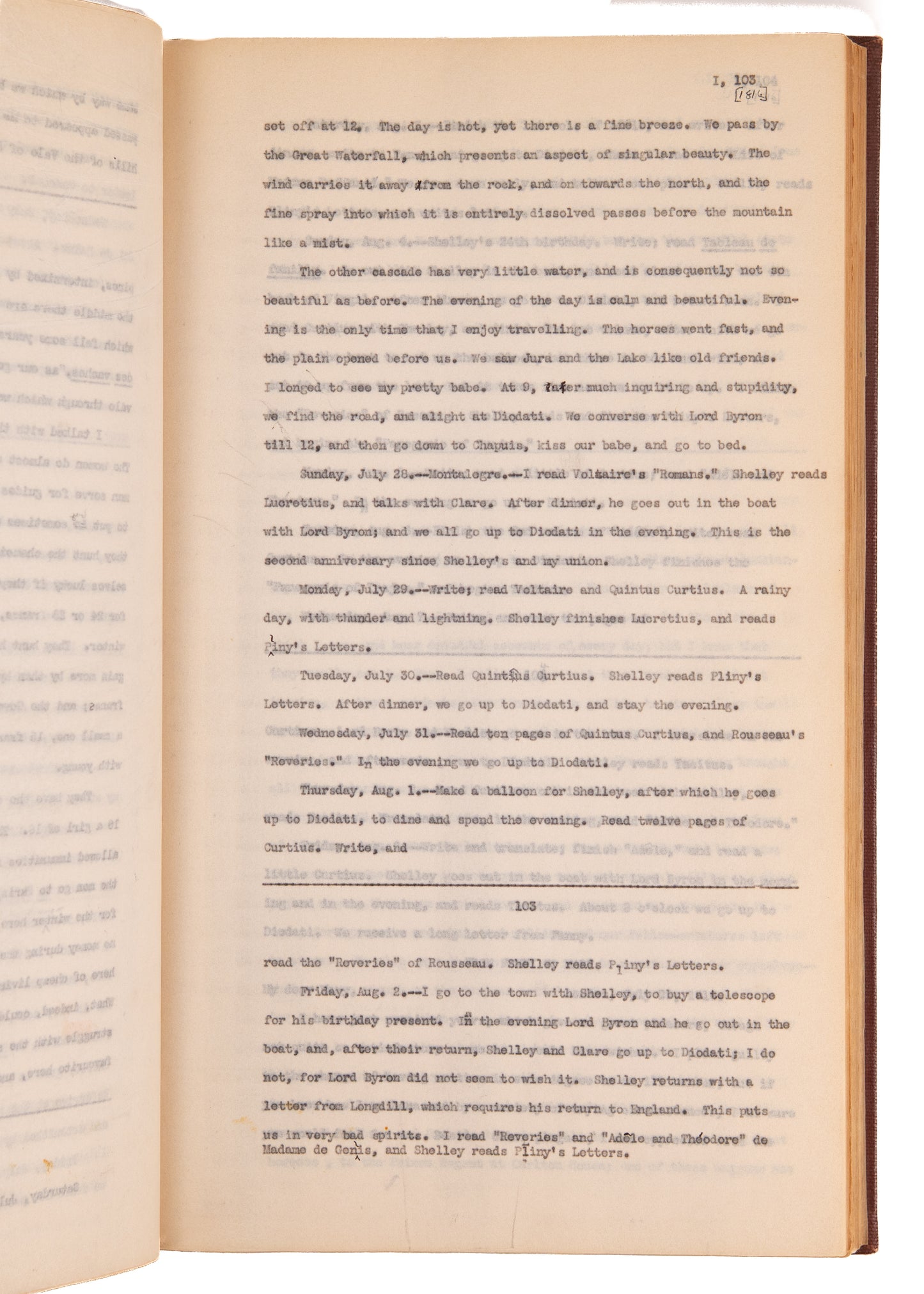 1882 MARY SHELLEY & PERCY SHELLEY. A Unique Typescript of the Dowden-Wise MSs - Frankenstein, Lord Byron, & More.