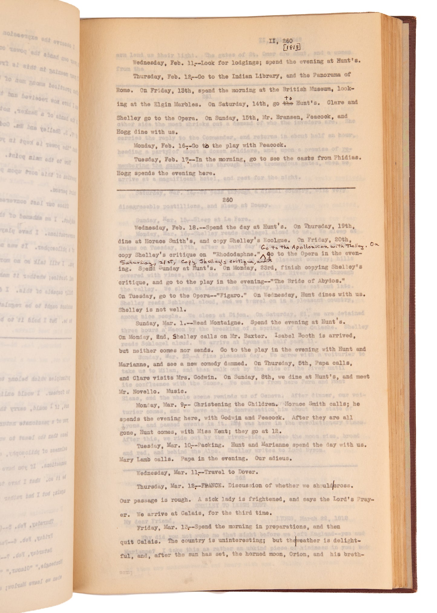 1882 MARY SHELLEY & PERCY SHELLEY. A Unique Typescript of the Dowden-Wise MSs - Frankenstein, Lord Byron, & More.