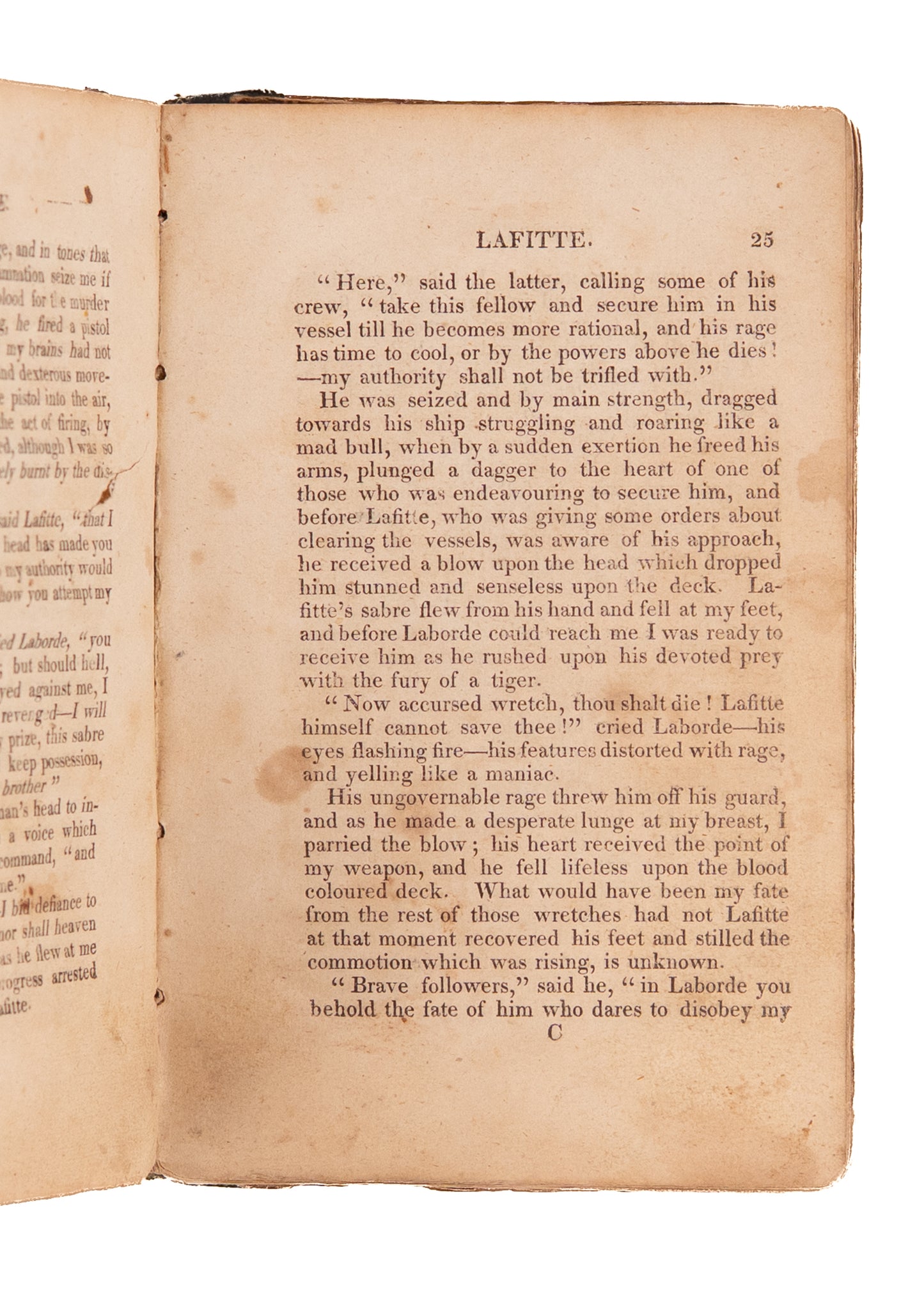 1830 LAFITTE OF NEW ORLEANS. Rare Romanticized Biography of Notorious Slave Trader and Pirate.
