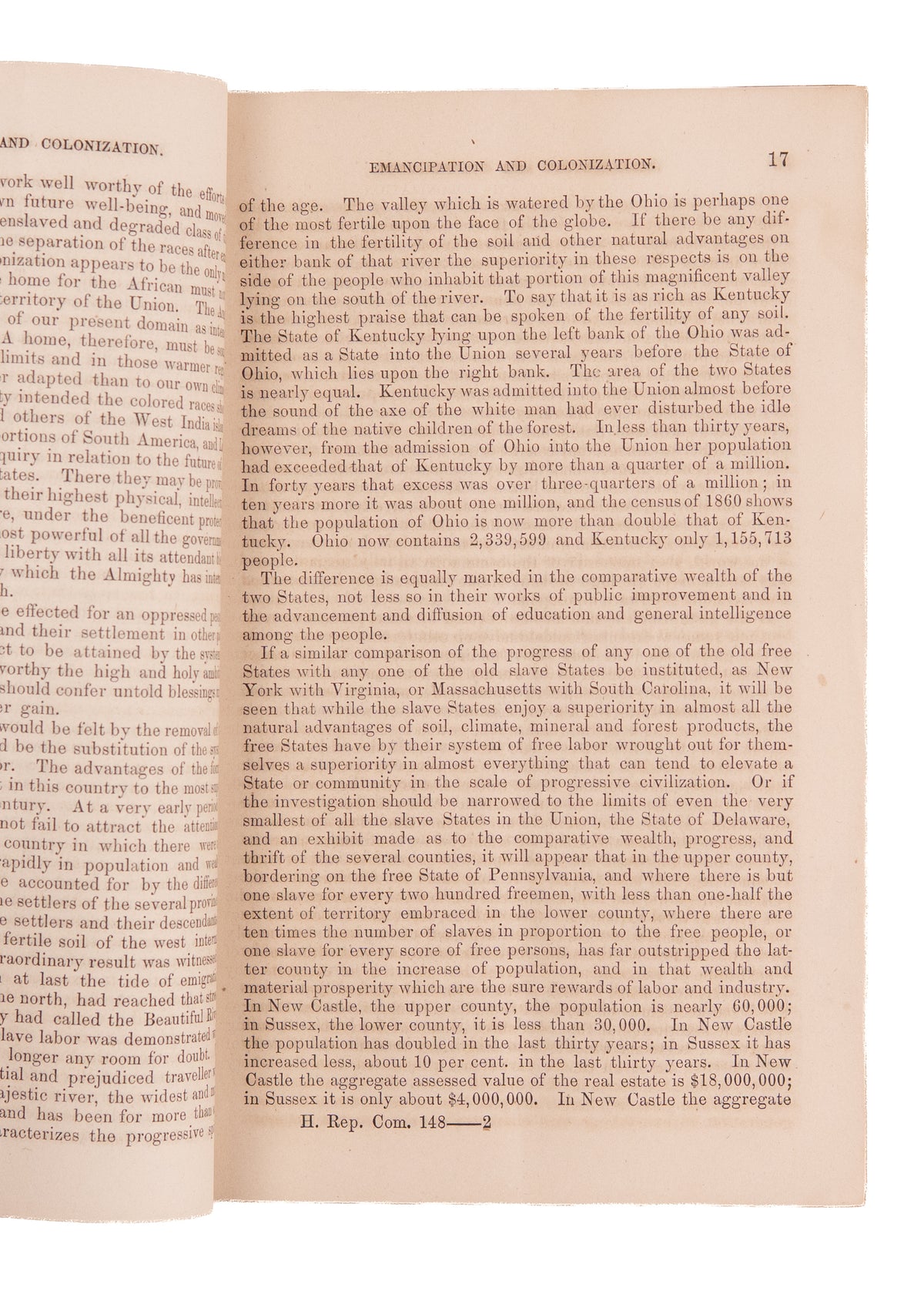 1862 REPORT ON EMANCIPATION. Abraham Lincoln Attempts to Push Colonization - Gets Rebuked by Frederick Douglass.