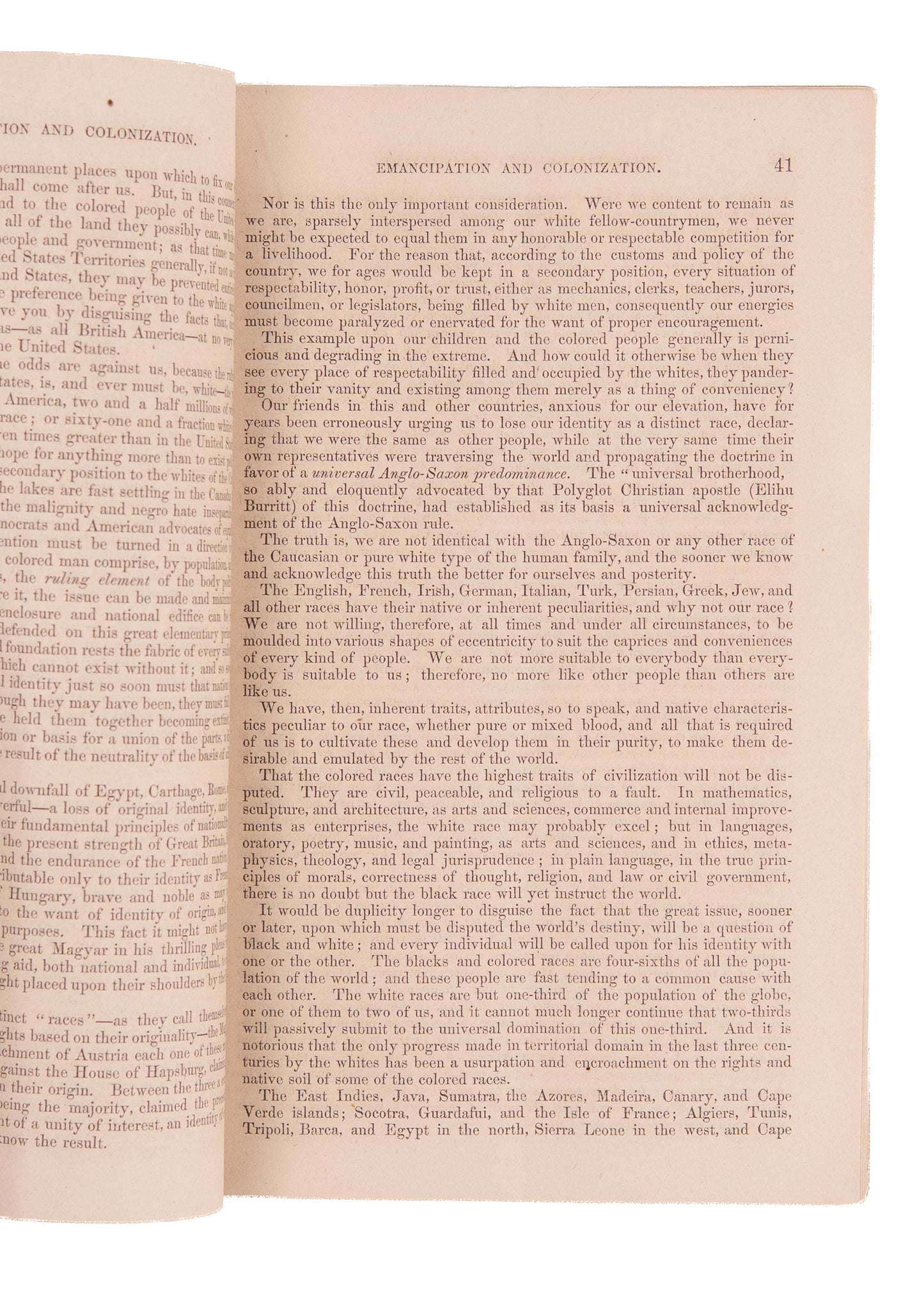 1862 REPORT ON EMANCIPATION. Abraham Lincoln Attempts to Push Colonization - Gets Rebuked by Frederick Douglass.