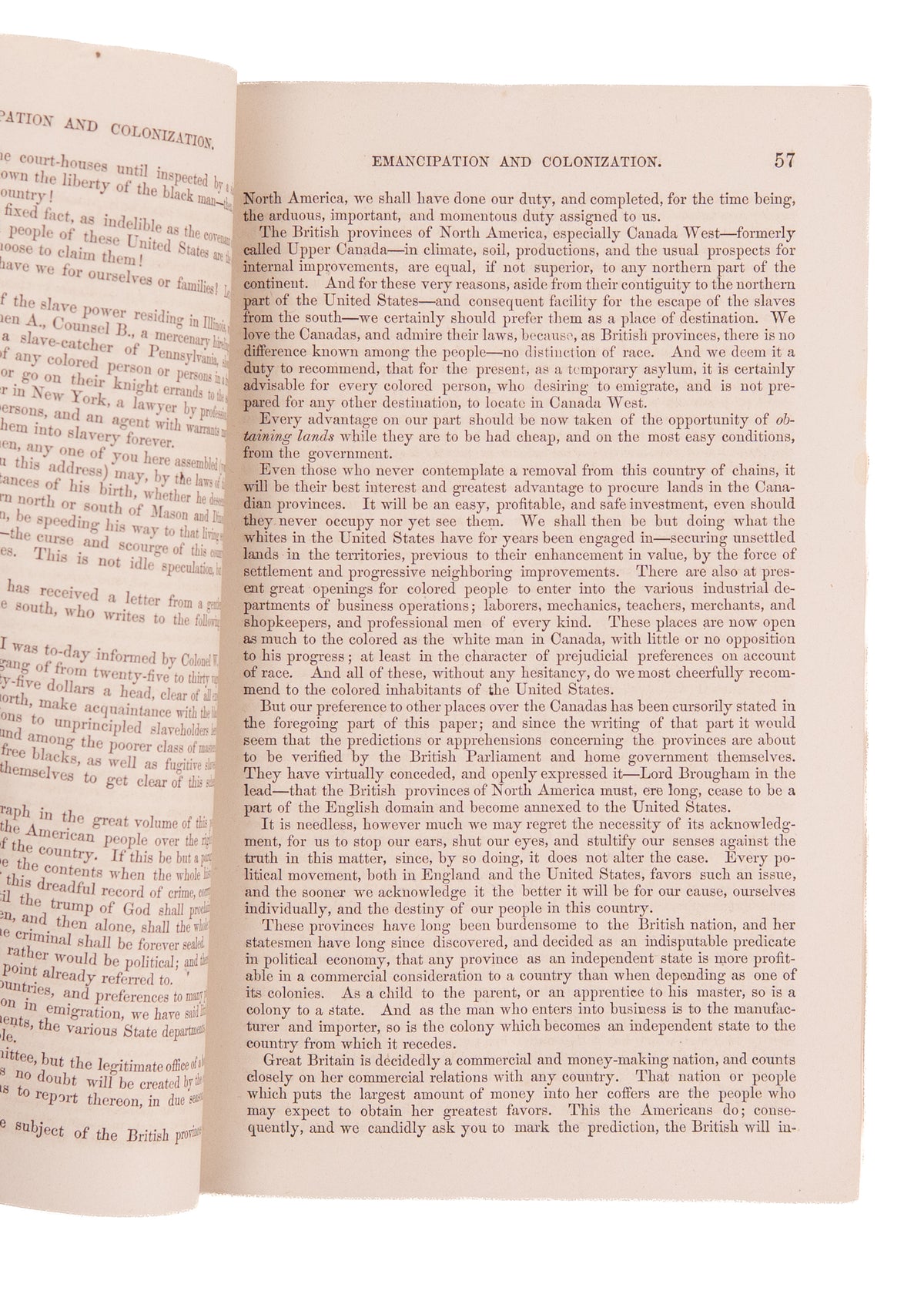 1862 REPORT ON EMANCIPATION. Abraham Lincoln Attempts to Push Colonization - Gets Rebuked by Frederick Douglass.