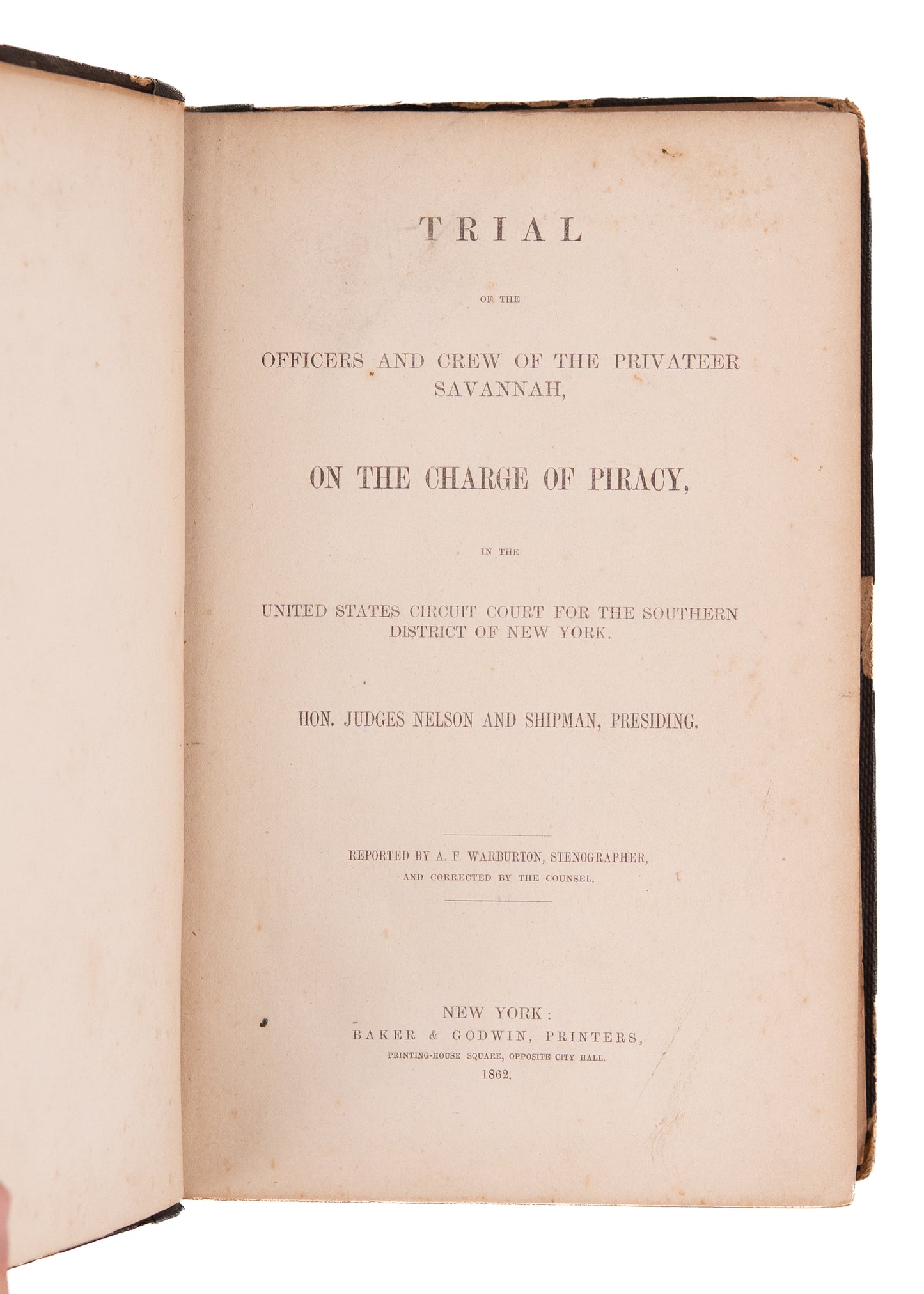 1862 CONFEDERATE "PIRATES." Abraham Lincoln Attempts to Commit War Crimes? Confederates Classed Pirates to be Hanged.