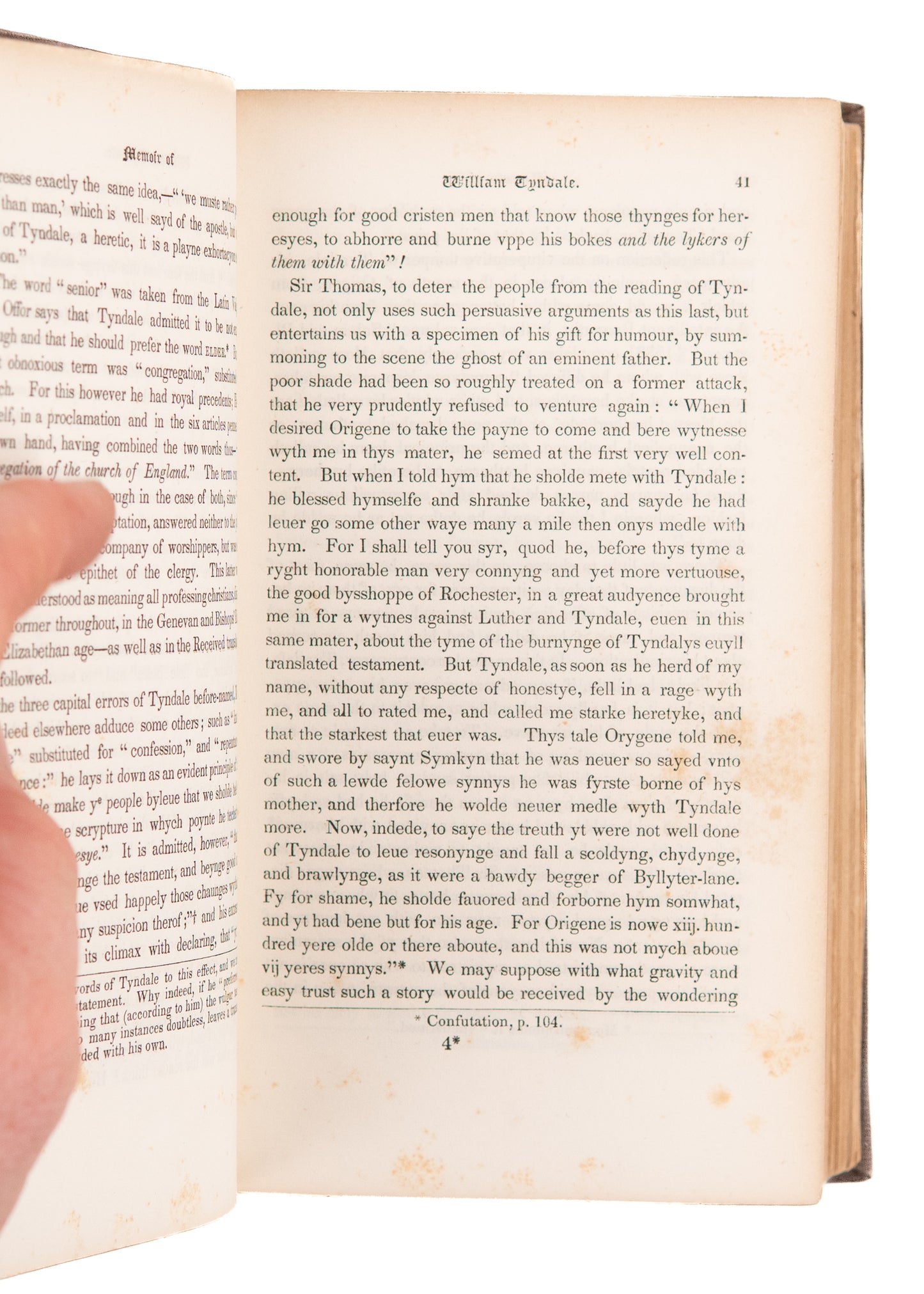 1837 WILLIAM TYNDALE. The 1526 New Testament of Tyndale with a Memoir of His Life and Writings.