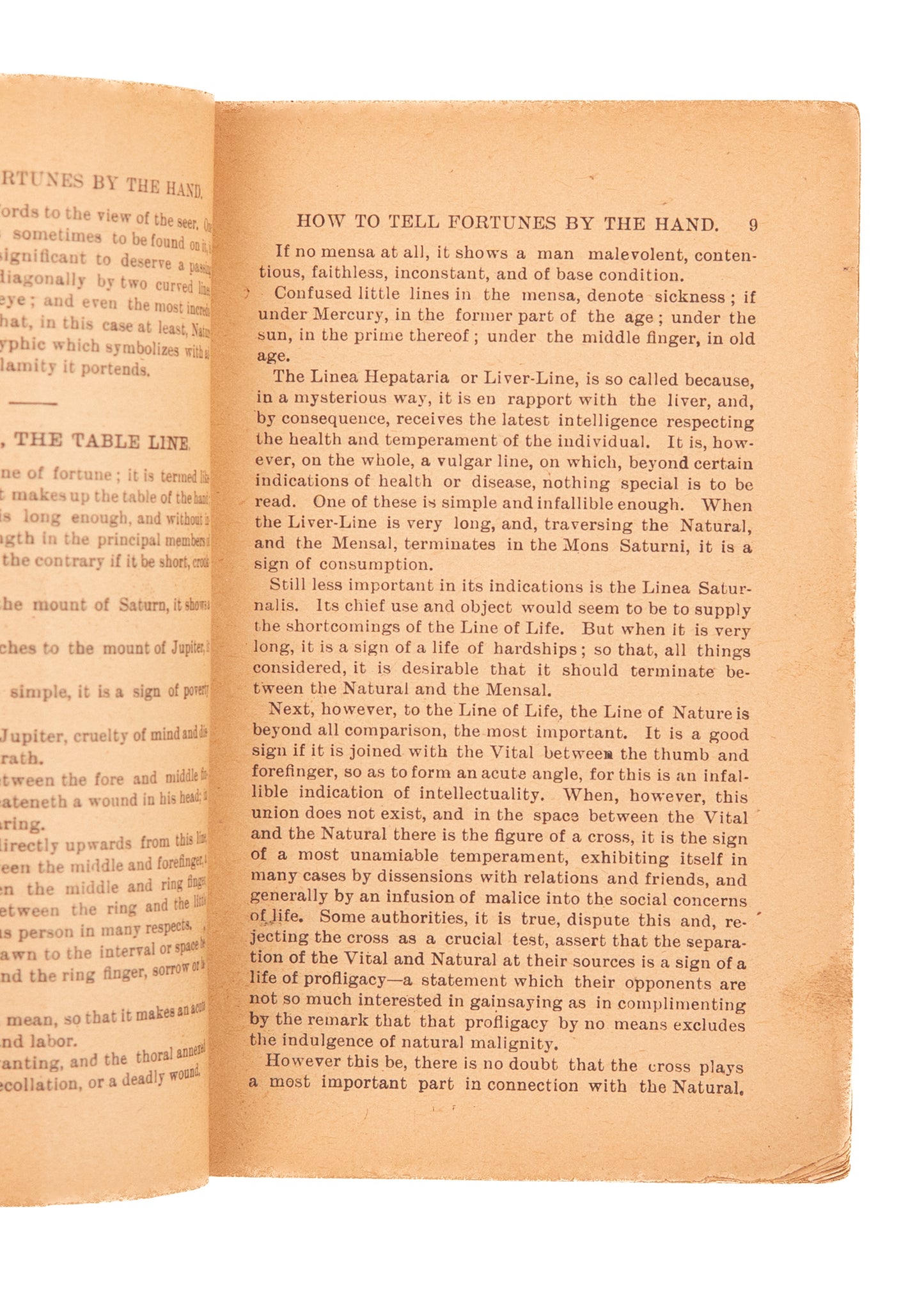 1898 A. ANDERSON. How to Tell Fortunes by Hand. Very Rare on Reading Moles & Scars.