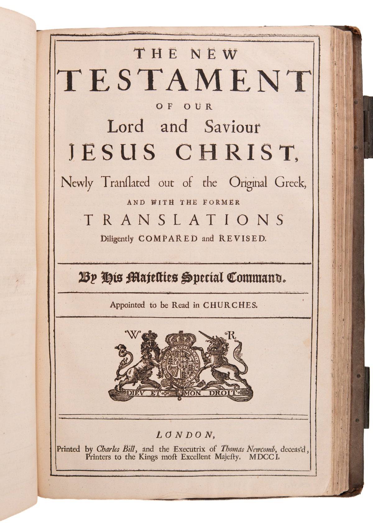 1701 FIRST CHRONOLOGICAL BIBLE. The Edition that Made Adventism and Dispensationalism Possible.
