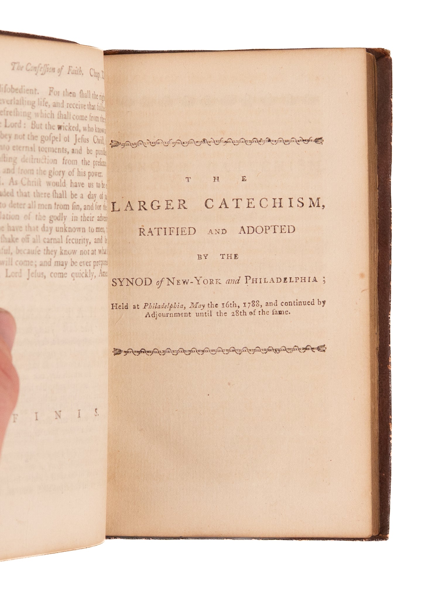 1789 PRESBYTERIAN CONSTITUTION. Americanized Masterpiece of Founding Father, John Witherspoon.