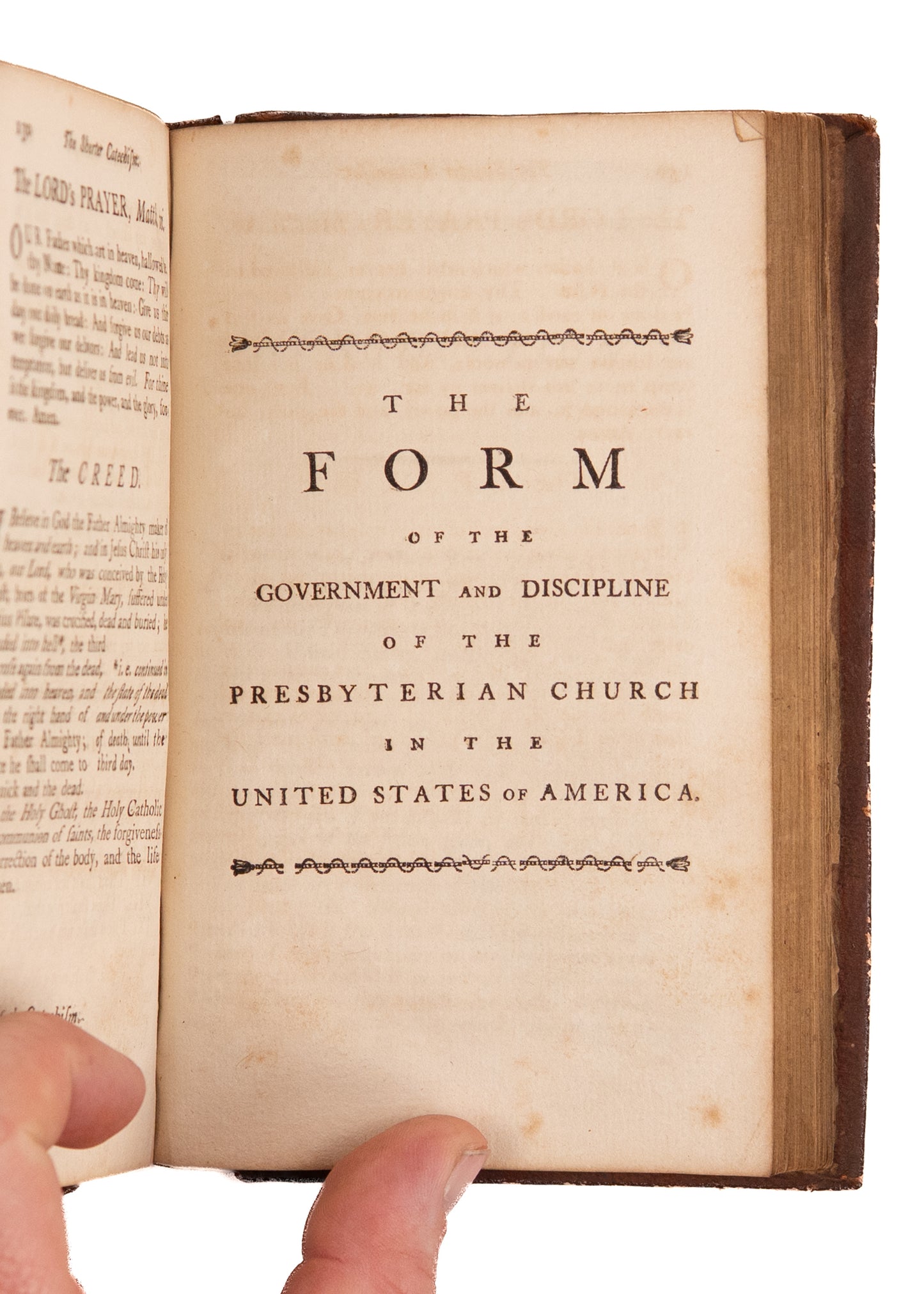 1789 PRESBYTERIAN CONSTITUTION. Americanized Masterpiece of Founding Father, John Witherspoon.