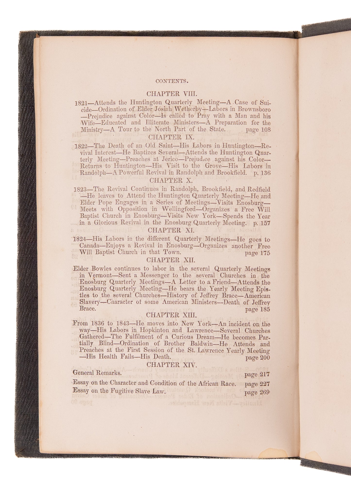 1852 EARLY BLACK BAPTIST MEMOIR. American Revolutionary Soldier, Baptist Preacher, and Abolitionist.