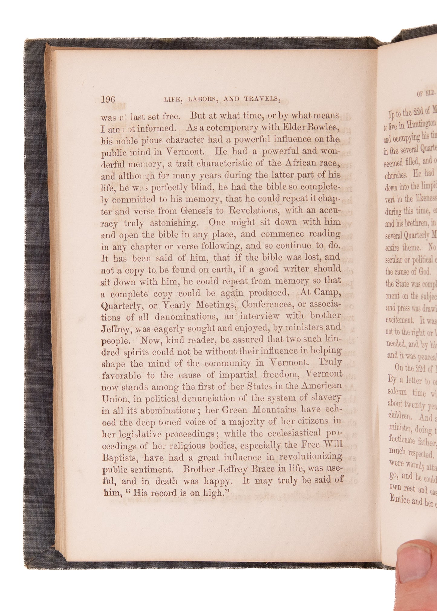 1852 EARLY BLACK BAPTIST MEMOIR. American Revolutionary Soldier, Baptist Preacher, and Abolitionist.
