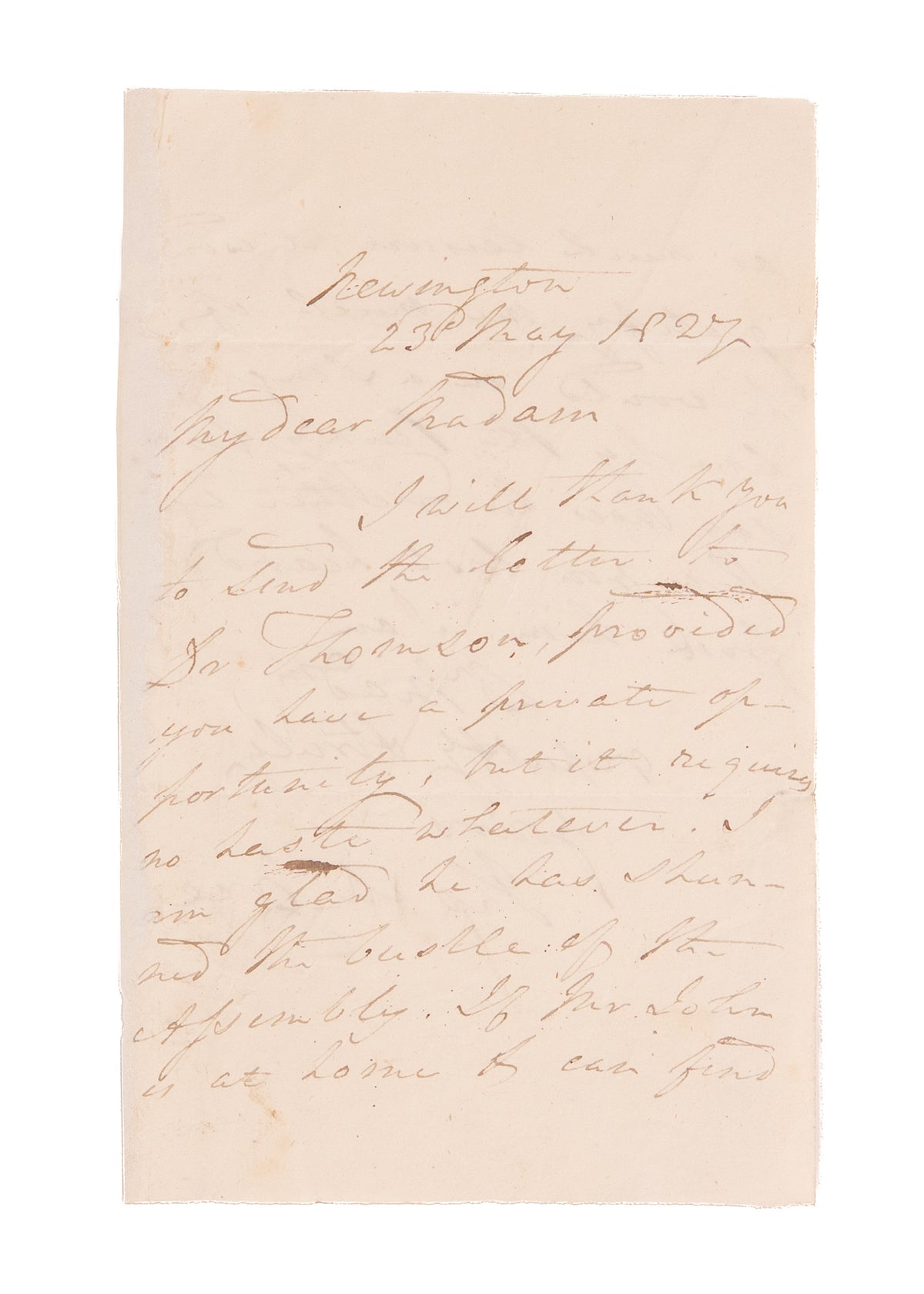 1827 THOMAS M'CRIE. Important Church Historian Glad Fellow Minister Avoiding Over-Work, &c.