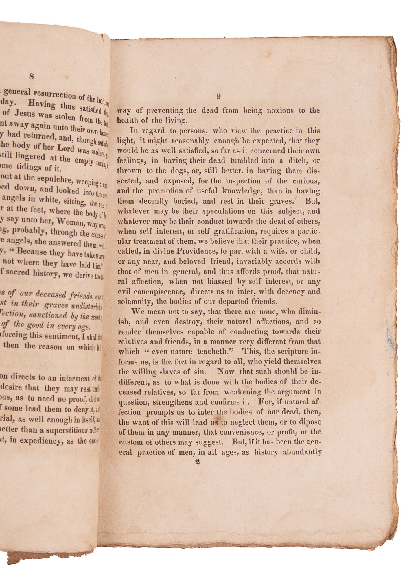 1818 AMERICAN DR. FRANKENSTEIN. Sermon on Reinterring Graves - Medical Body Snatcher