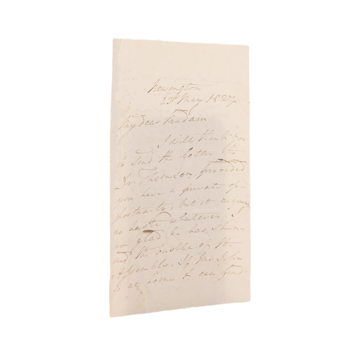 1827 THOMAS M'CRIE. Important Church Historian Glad Fellow Minister Avoiding Over-Work, &c.