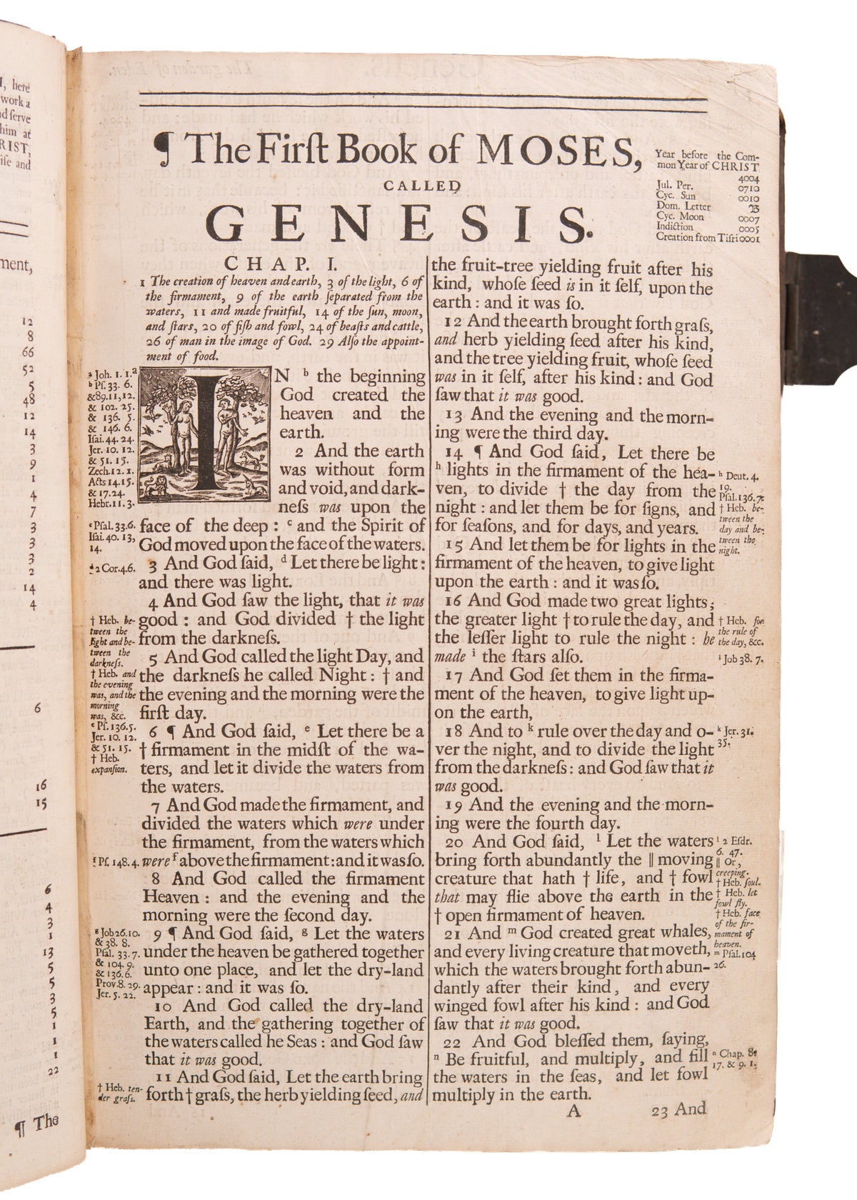 1701 FIRST CHRONOLOGICAL BIBLE. The Edition that Made Adventism and Dispensationalism Possible.