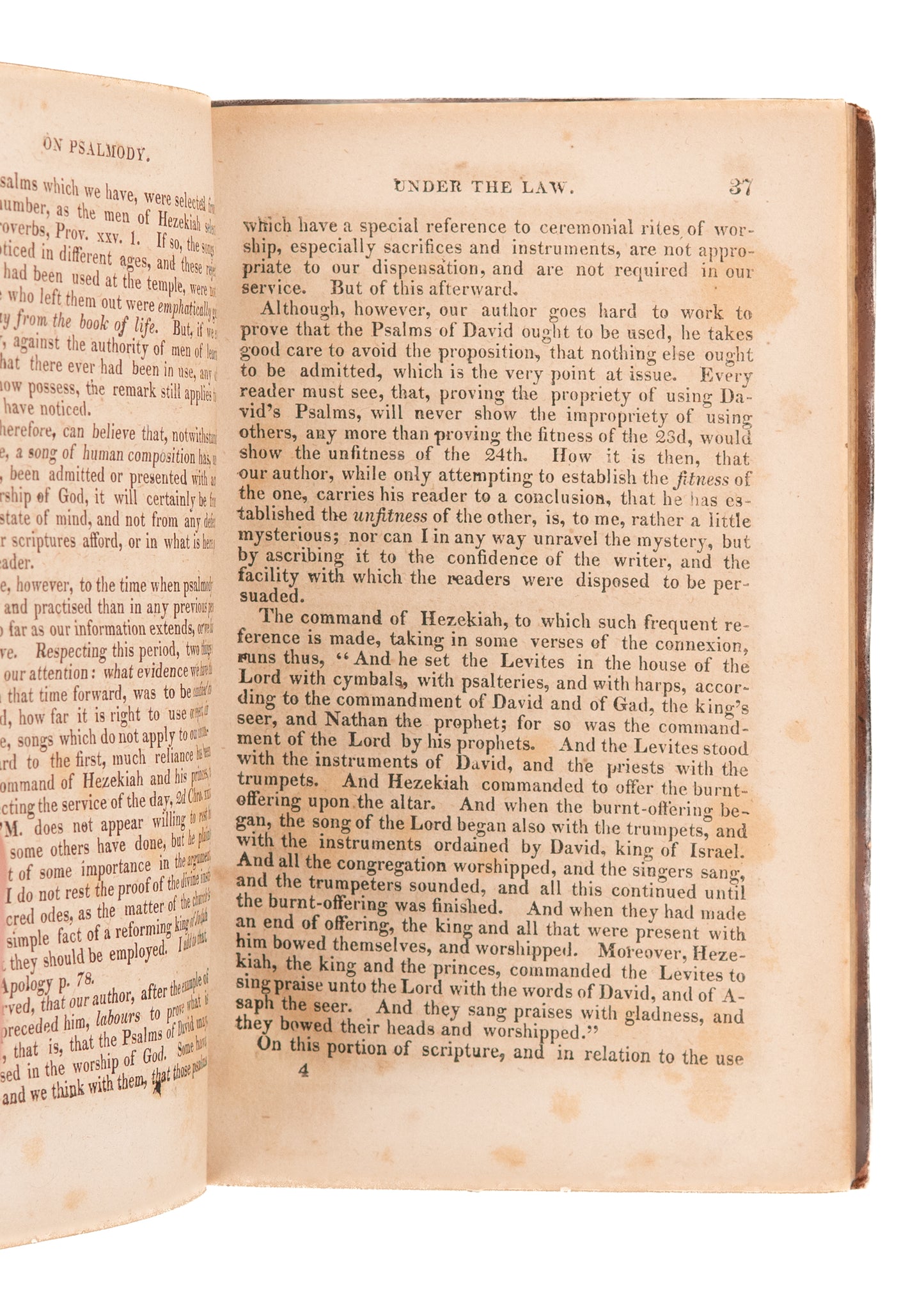 1825 THOMAS DICKSON BAIRD. An Inquiry into the Exercise of Praise. Exclusive Psalmody.