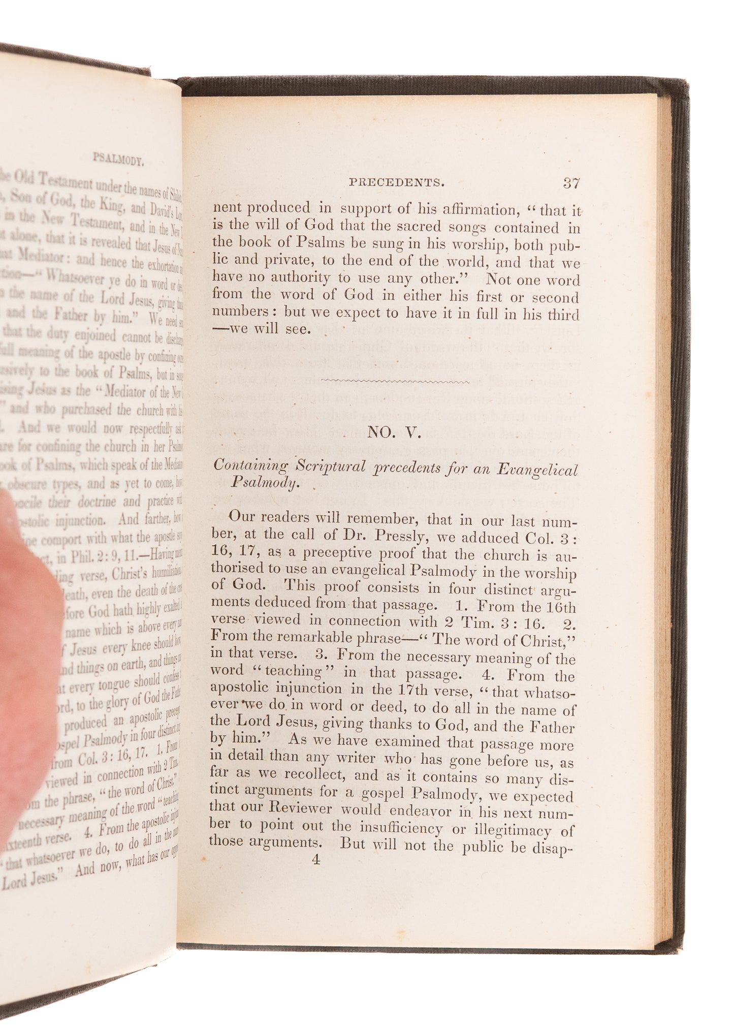 1844 SAMUEL RALSTON. Ralston on the Evangelical Use of the Psalms. Presbyterian Psalmody