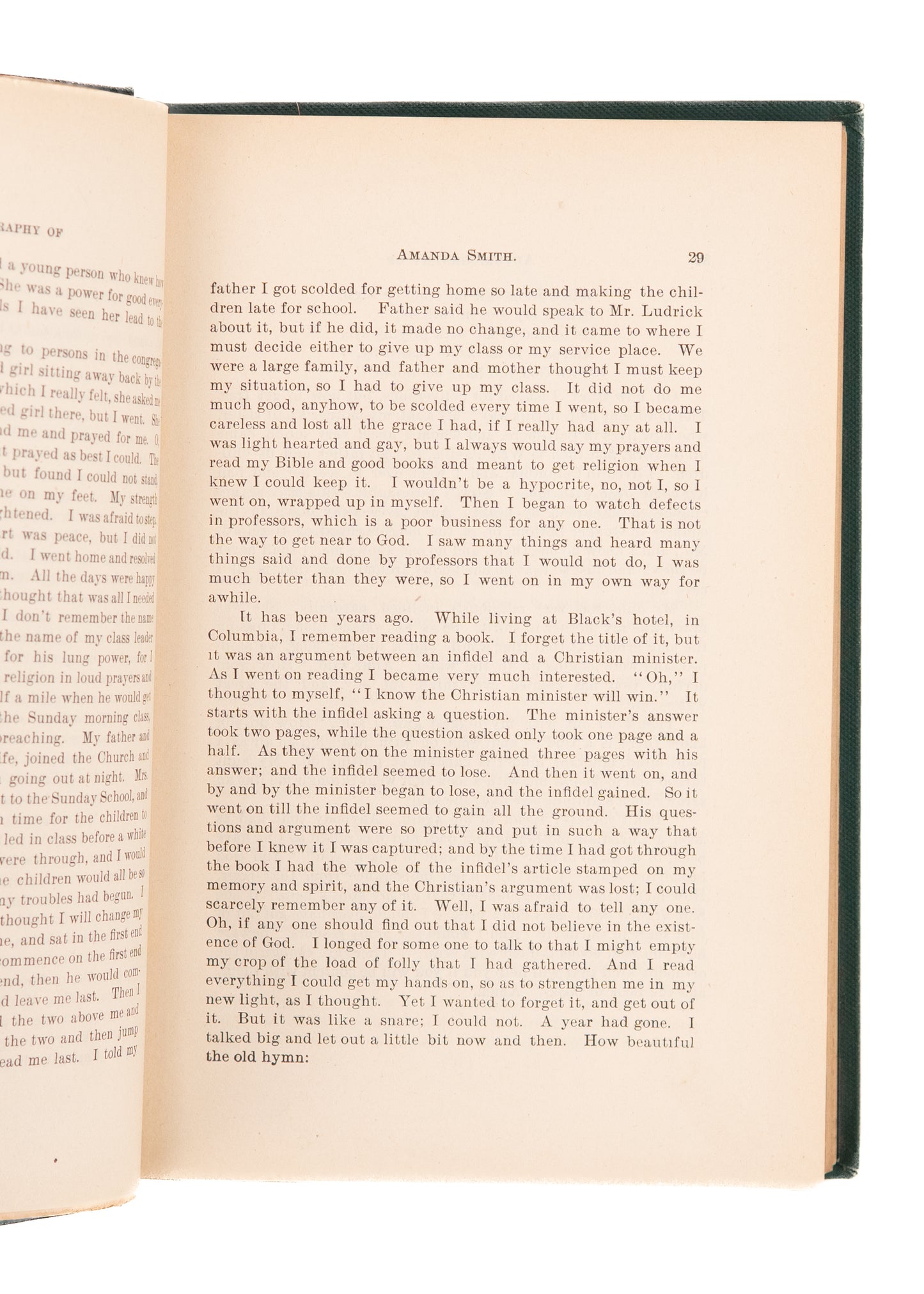 1893 MRS. AMANDA SMITH. Signed. Autobiography of The Colored Evangelist. Plus Ephemera.