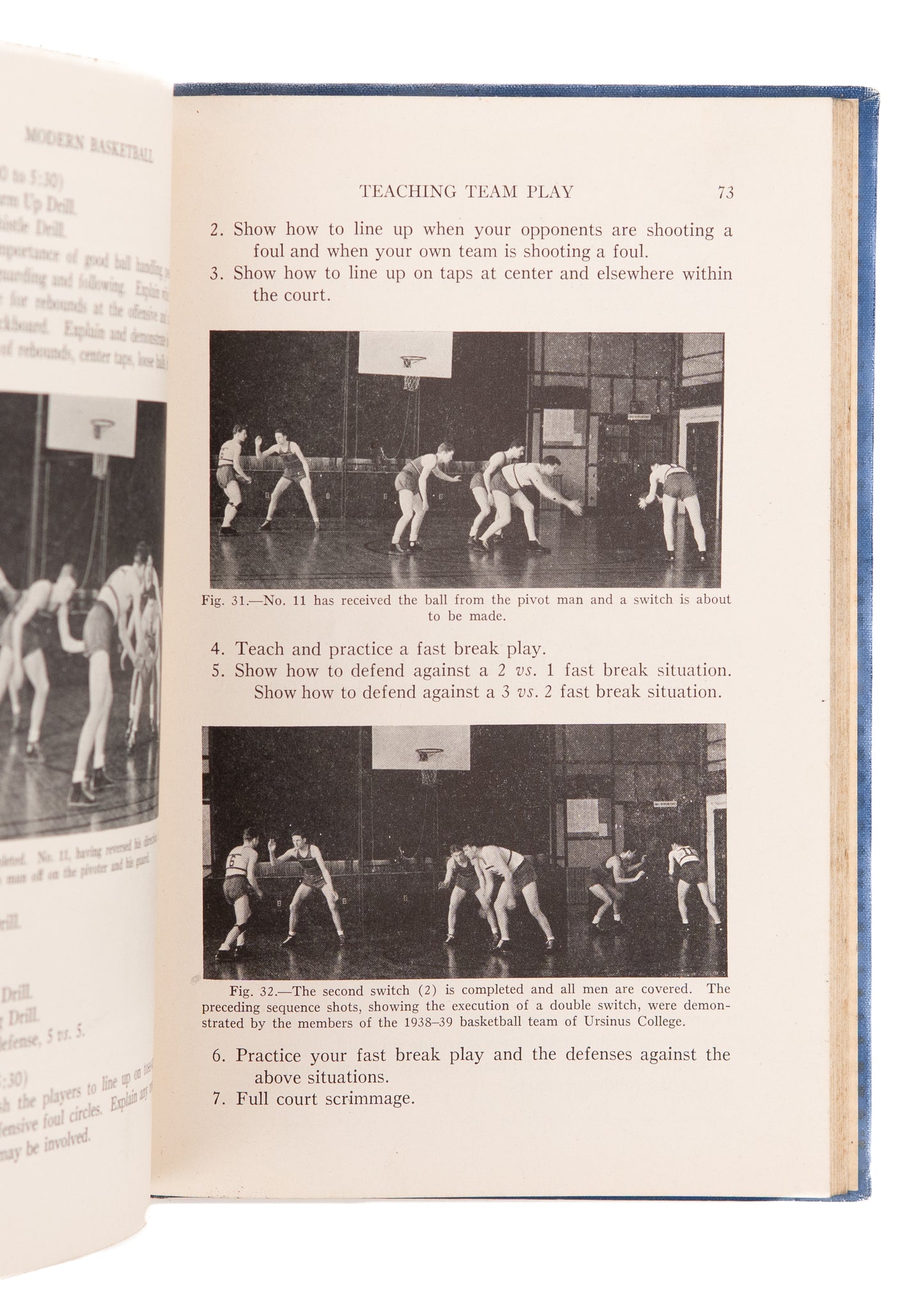 1939 JOURDET & HASHAGEN. Modern Basketball. Rare Early Coaching Guide. Illustrated.