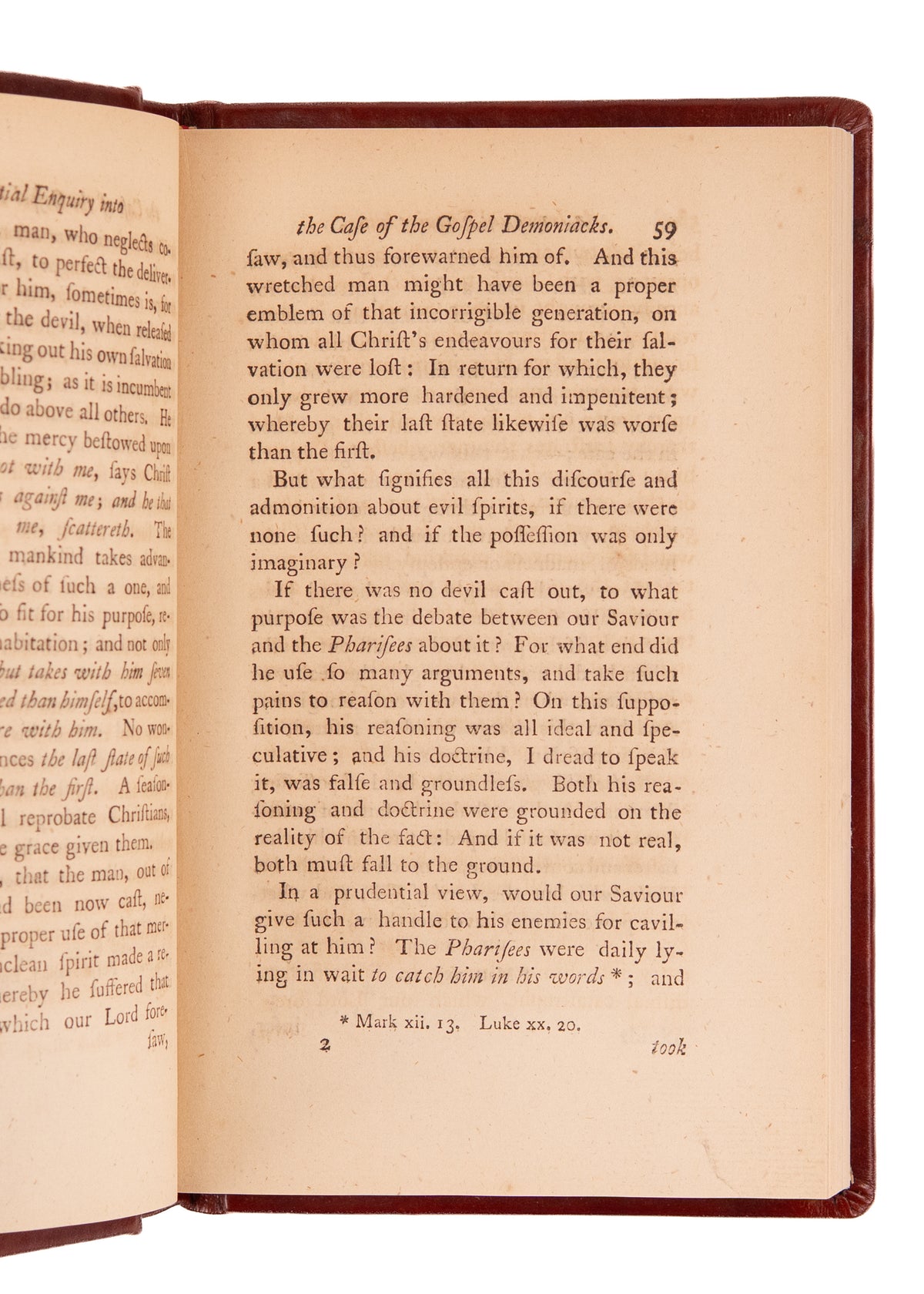 1777 DEMONS AND DEMONIACKS. Demons Real and Their Expulsion Demonstrates Christ's Reign.