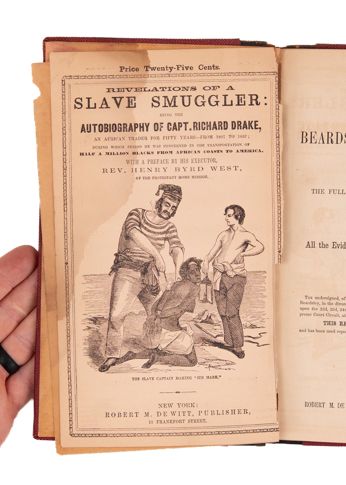 1860 BEARDSLEY DIVORCE CASE. Sensationalized Reporting of New York Elite Infidelity Scandal, &c.