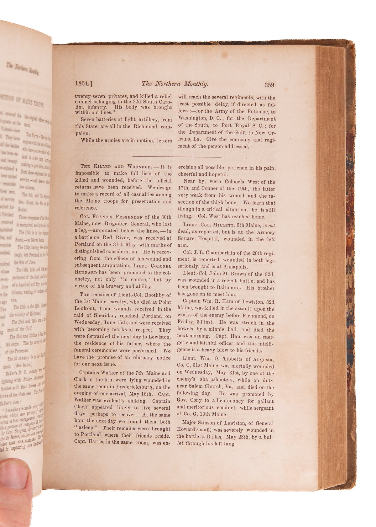 1864 NORTHERN MONTHLY. First Hand Accounts of Contraband Encampments, Civil War, John Brown & Harper's Ferry