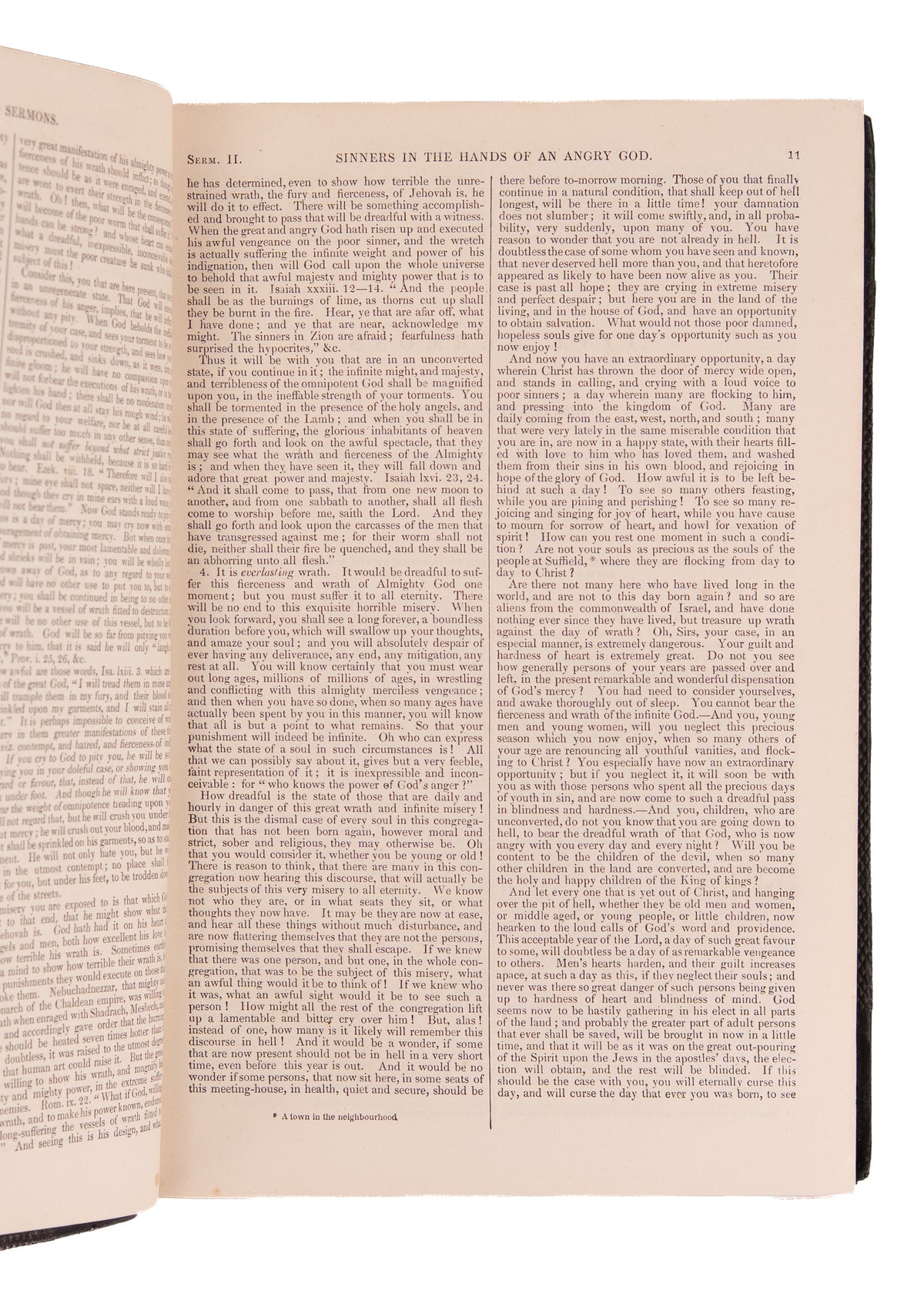 1865 JONATHAN EDWARDS. Works of Jonathan Edwards in Two Attractive Large Leather Bindings.