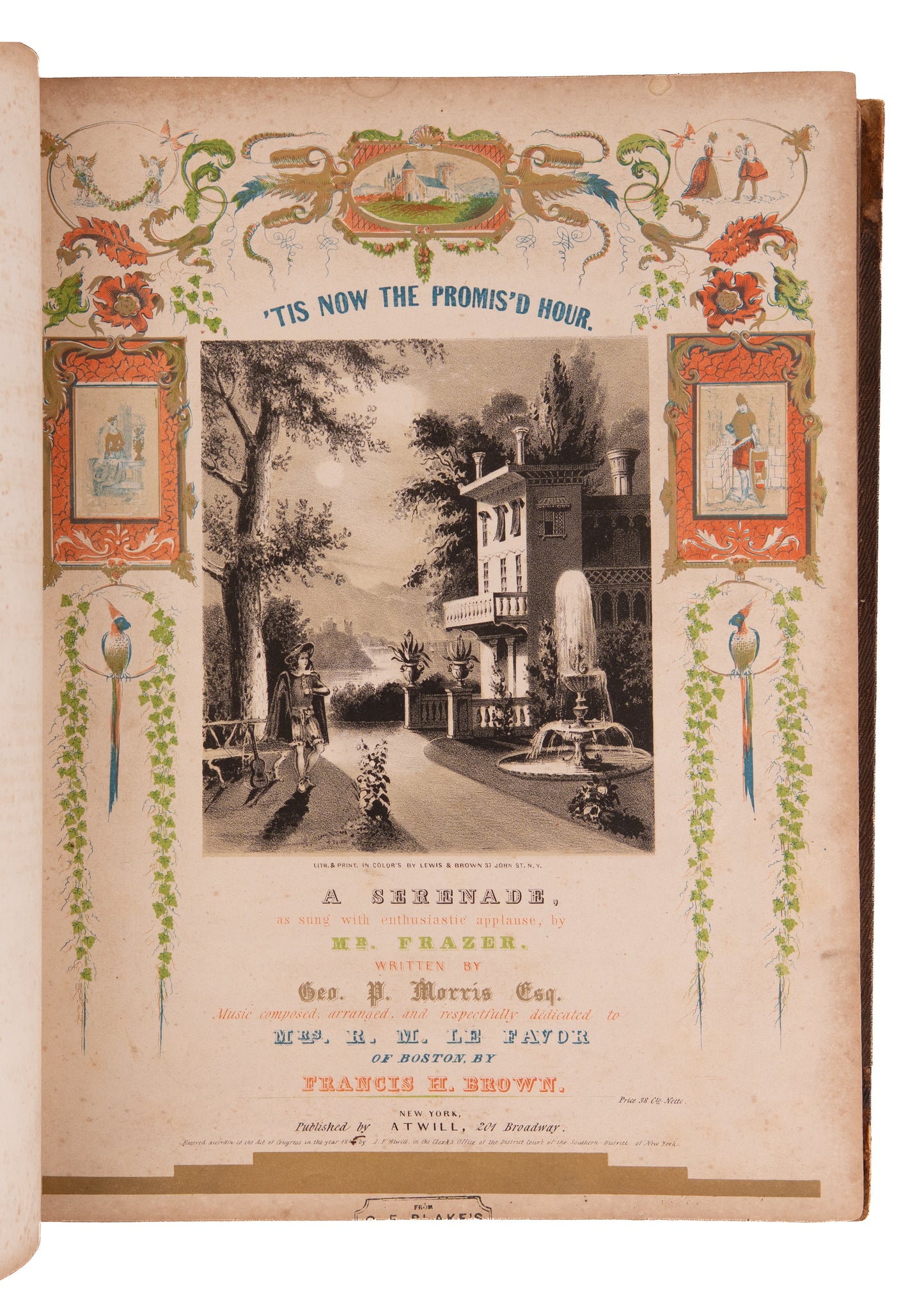 1844-1858 MUSIC SAMMELBAND. P. T. Barnum, Blackface Minstrels, and The Trans-Atlantic Telegraph.