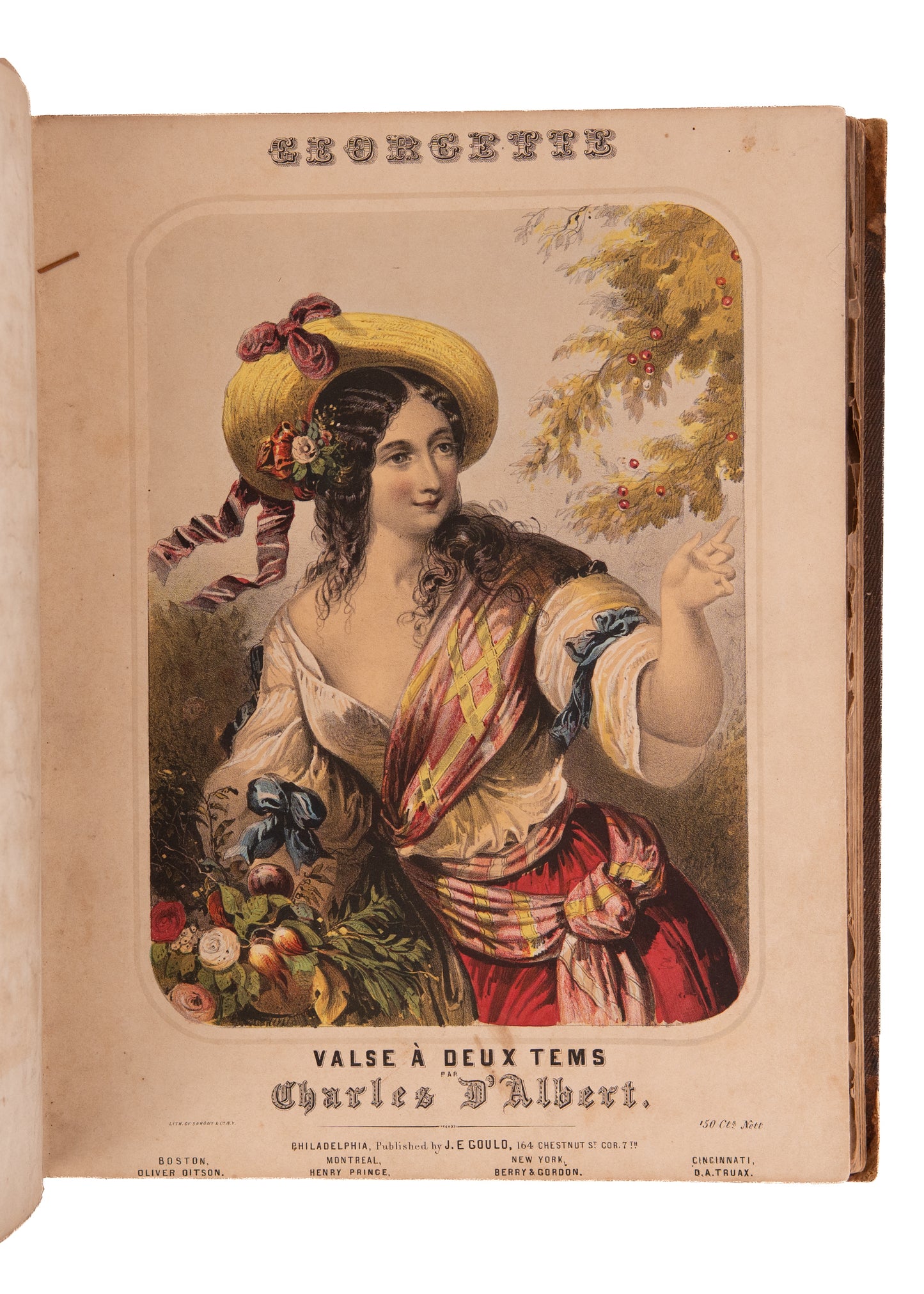 1844-1858 MUSIC SAMMELBAND. P. T. Barnum, Blackface Minstrels, and The Trans-Atlantic Telegraph.