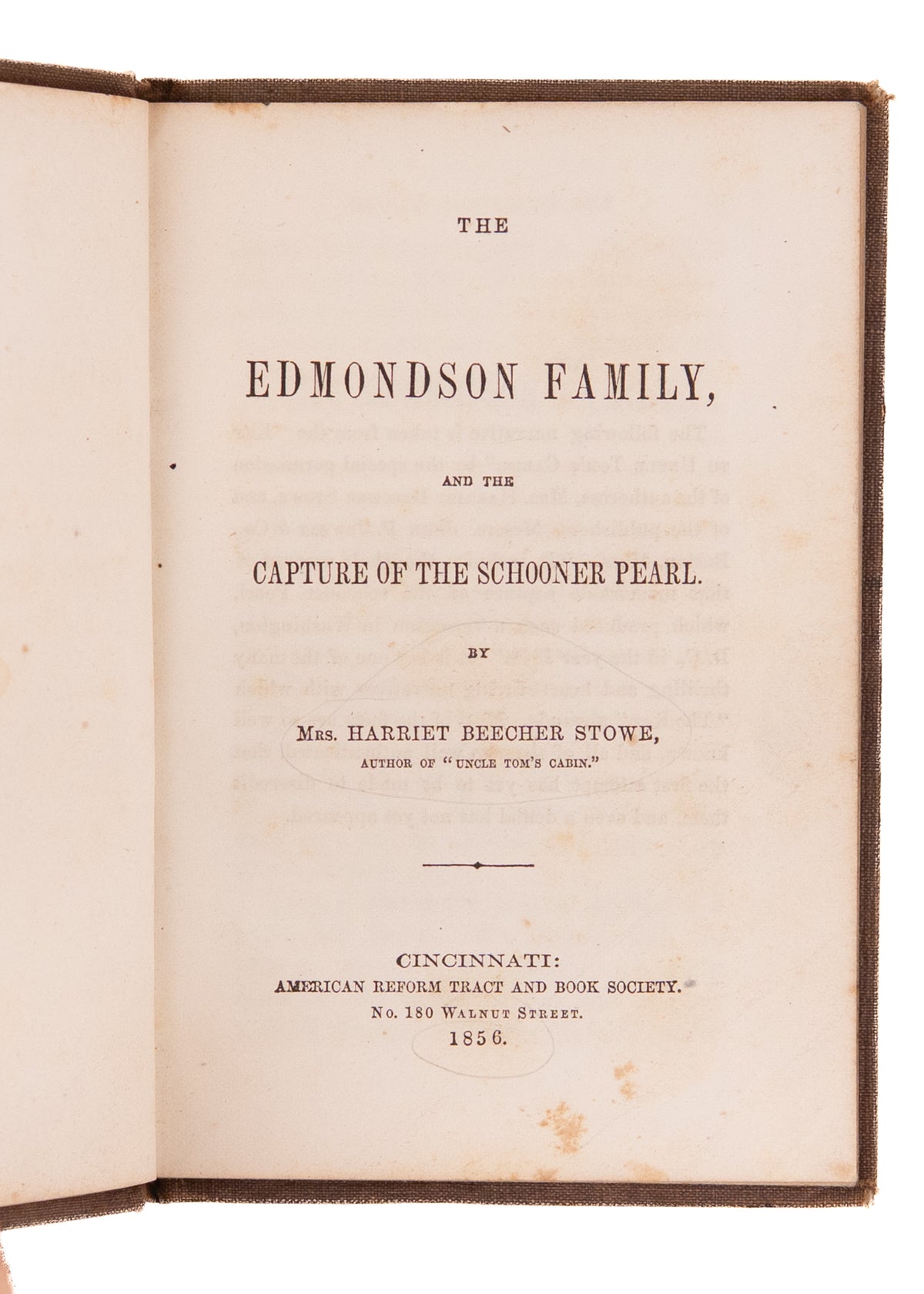1856 HARRIET BEECHER STOWE. Her Personal Work with Fugitive Slaves - Underground Railroad.