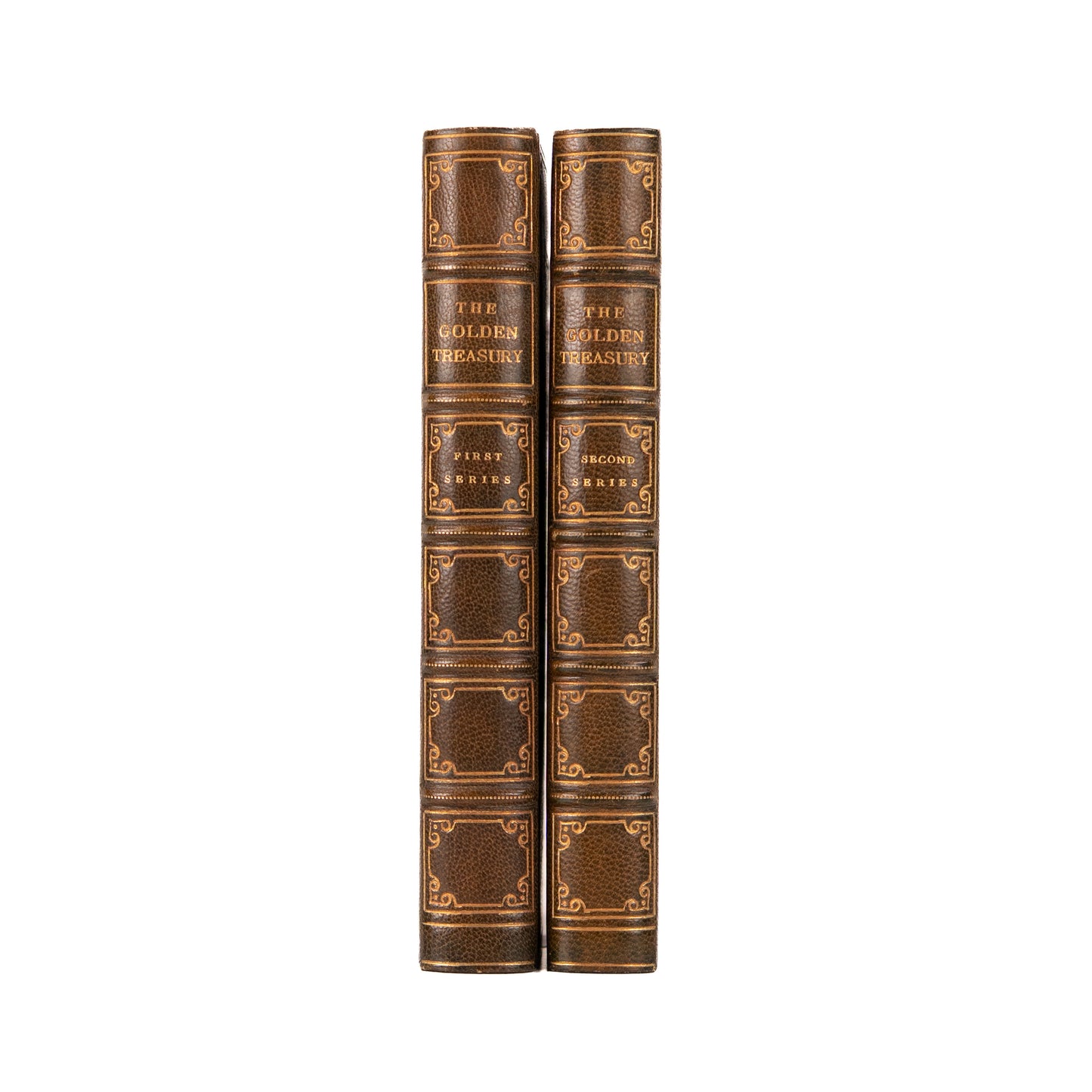 1906 RIVIERE BINDINGS. First and Second Series of Palgrave's Golden Treasury in Superb Morocco.