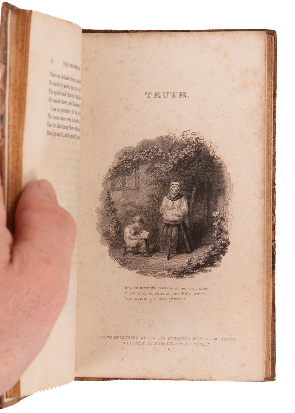 1817-1818 WILLIAM COWPER. Poems and Table Talk in Fine Leather Bindings. The Negro's Complaint.
