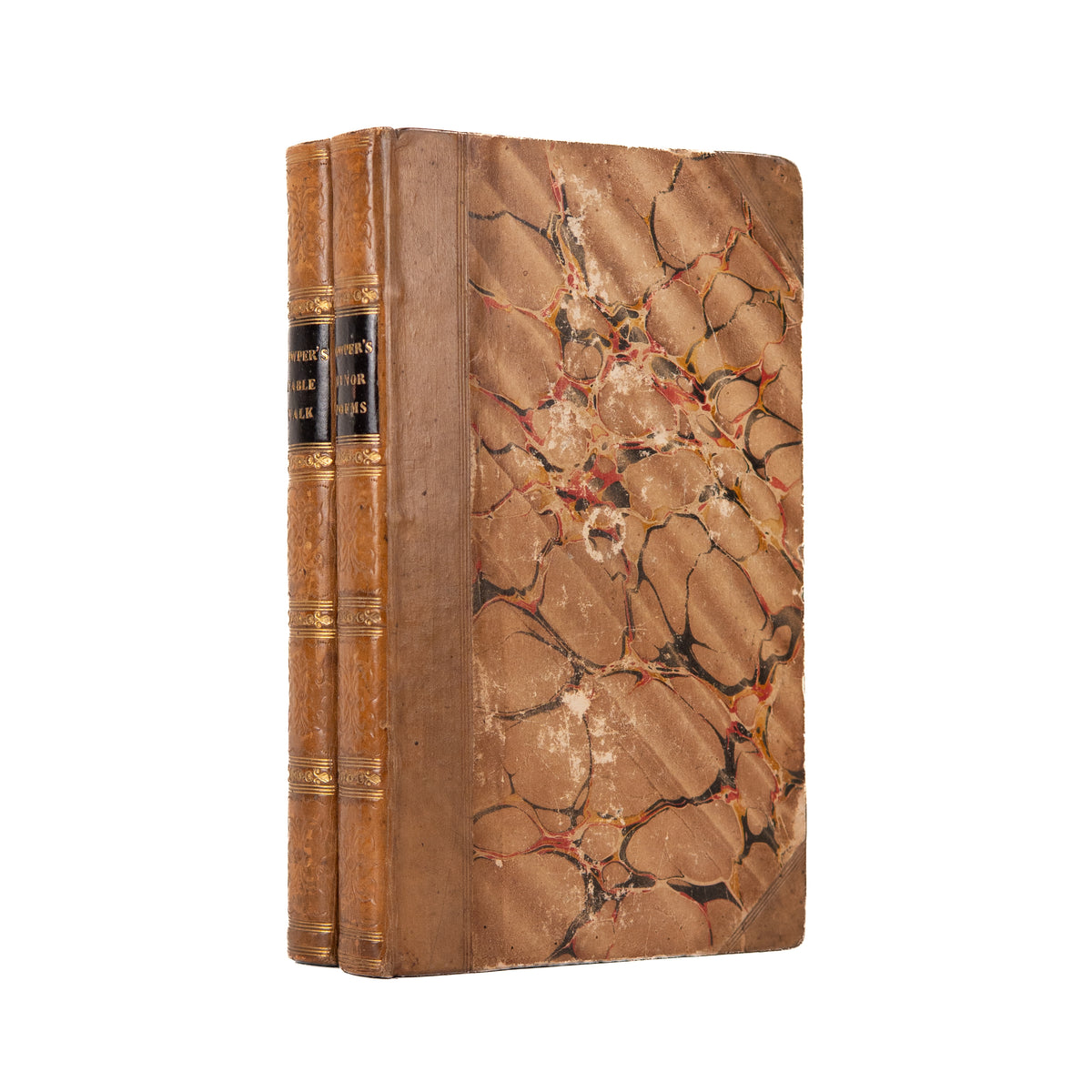 1817-1818 WILLIAM COWPER. Poems and Table Talk in Fine Leather Bindings. The Negro's Complaint.